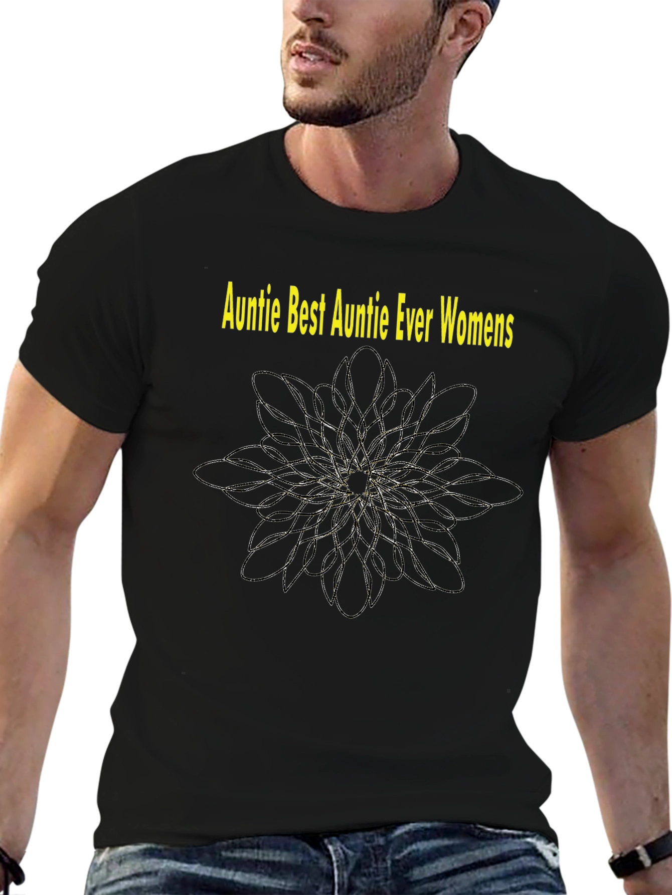 Auntie Best Auntie Ever Womens Black T-Shirt
