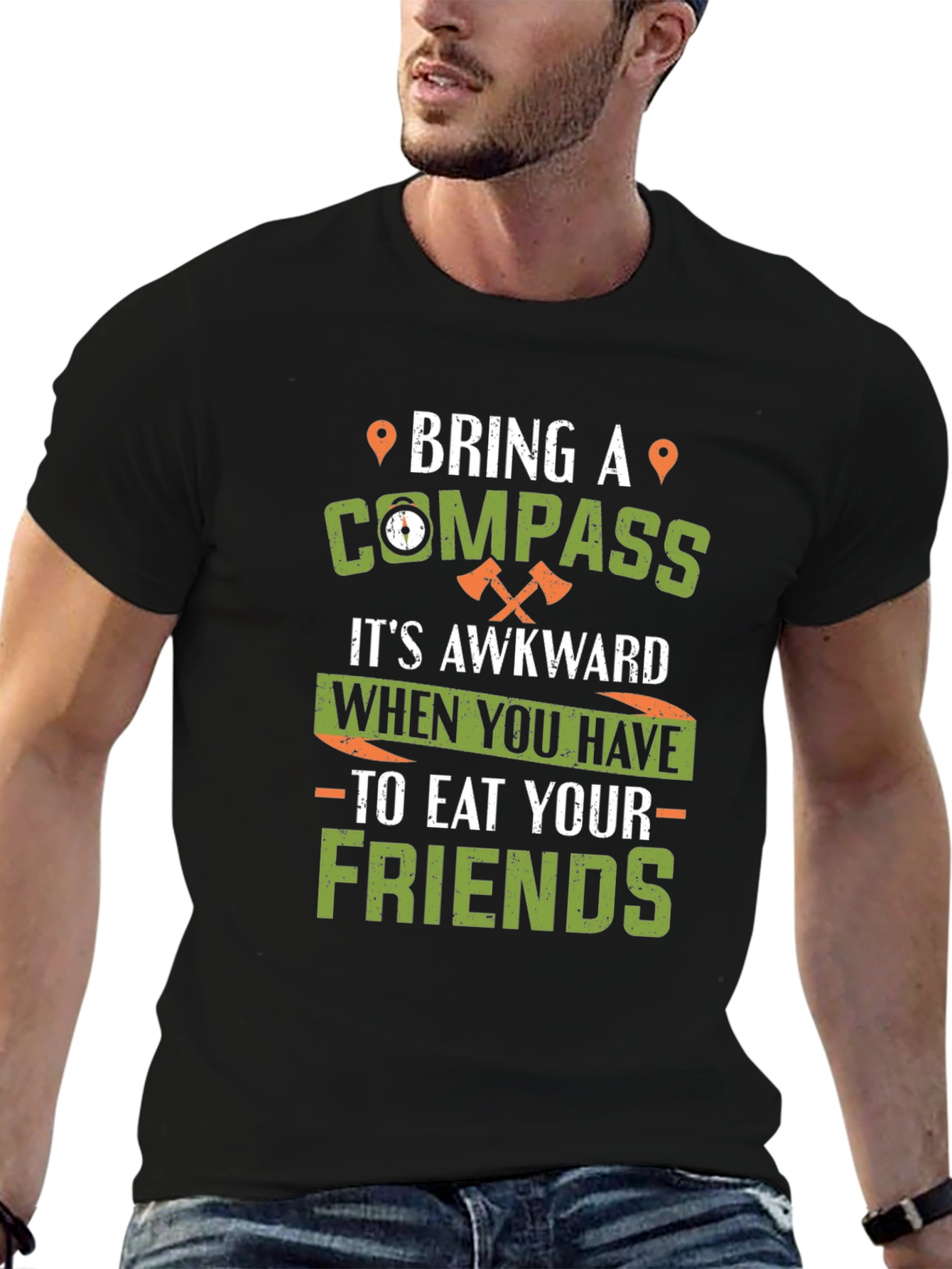 Bring a Compass Graphic Tee - Funny Camping T-Shirt