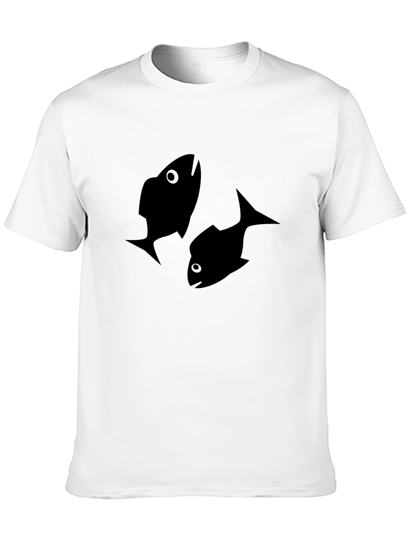 Black Fish Print T-Shirt