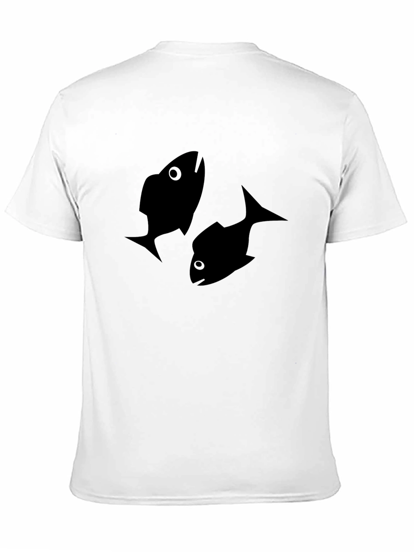 Black Fish Print T-Shirt