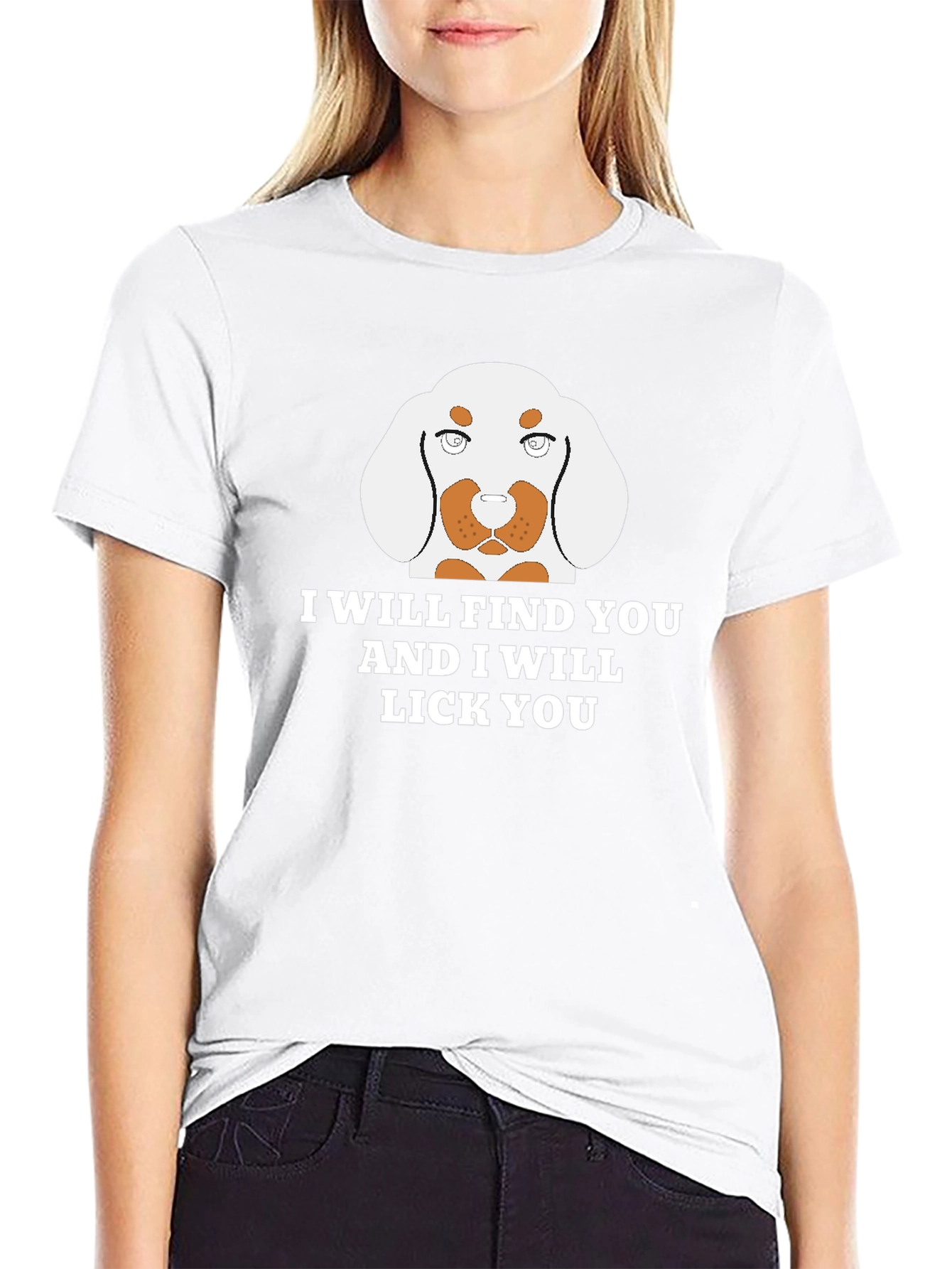 Funny Dog Lick You Graphic Mens T-Shirt