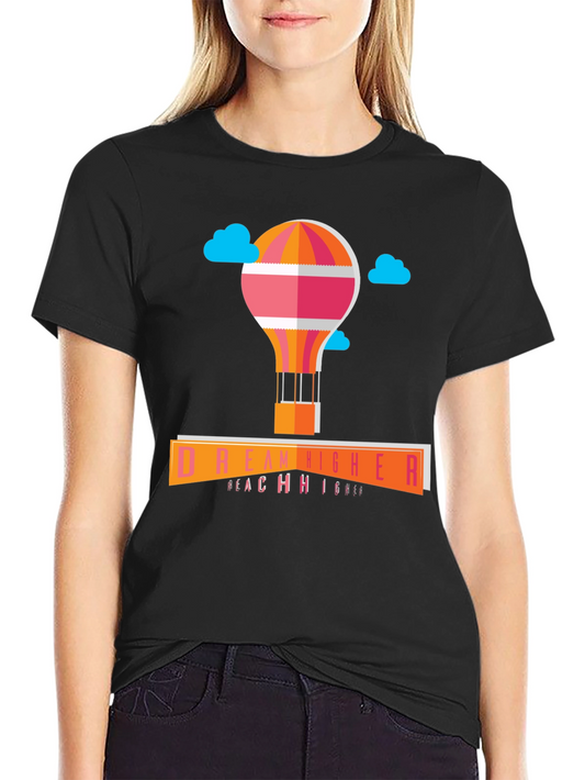 Dream Higher Graphic Tee - Modern Black T-Shirt