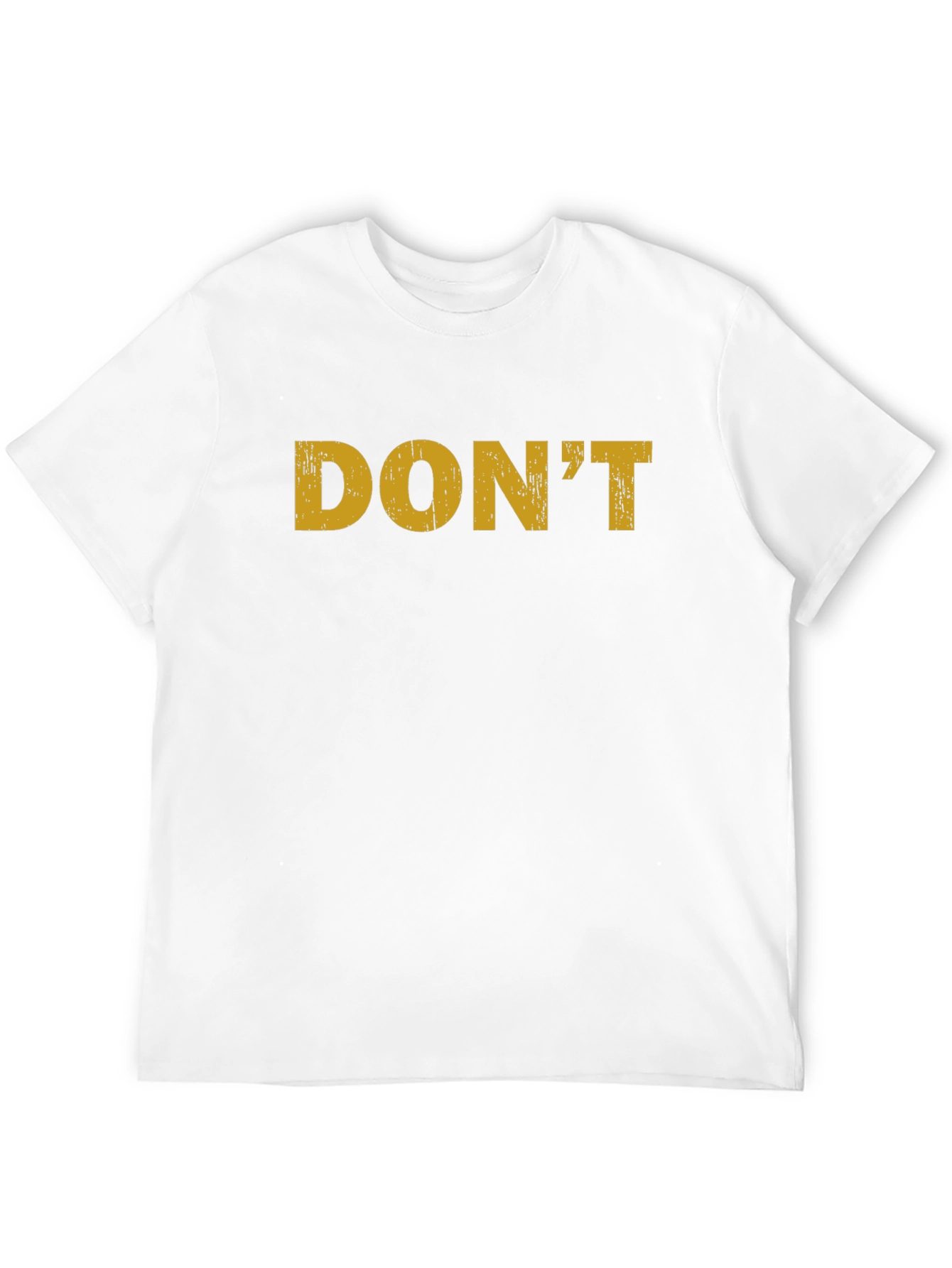 DONT Slogan Graphic Tee - Casual Black T-Shirt