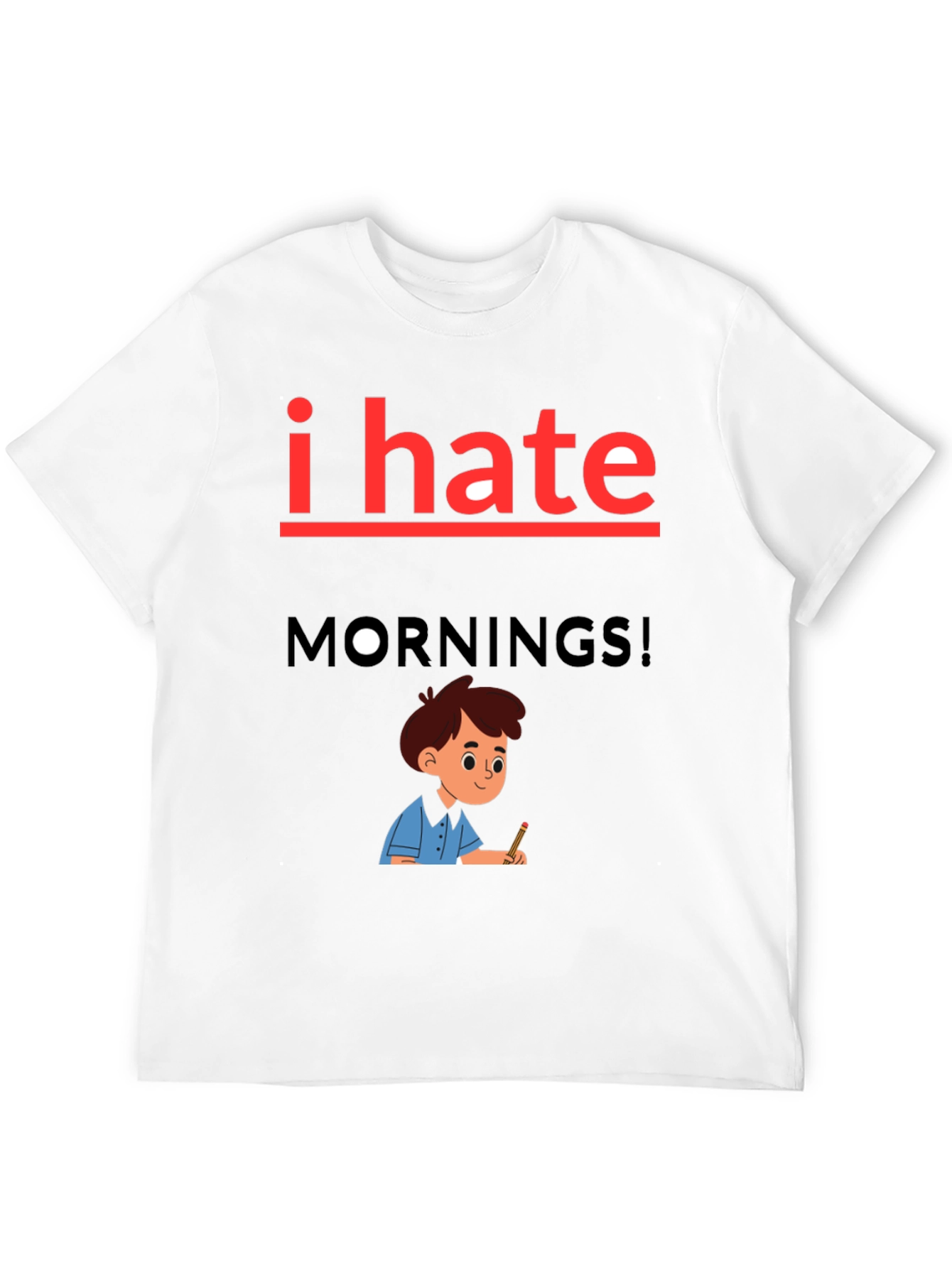 I Hate Mornings Graphic Tee - Black