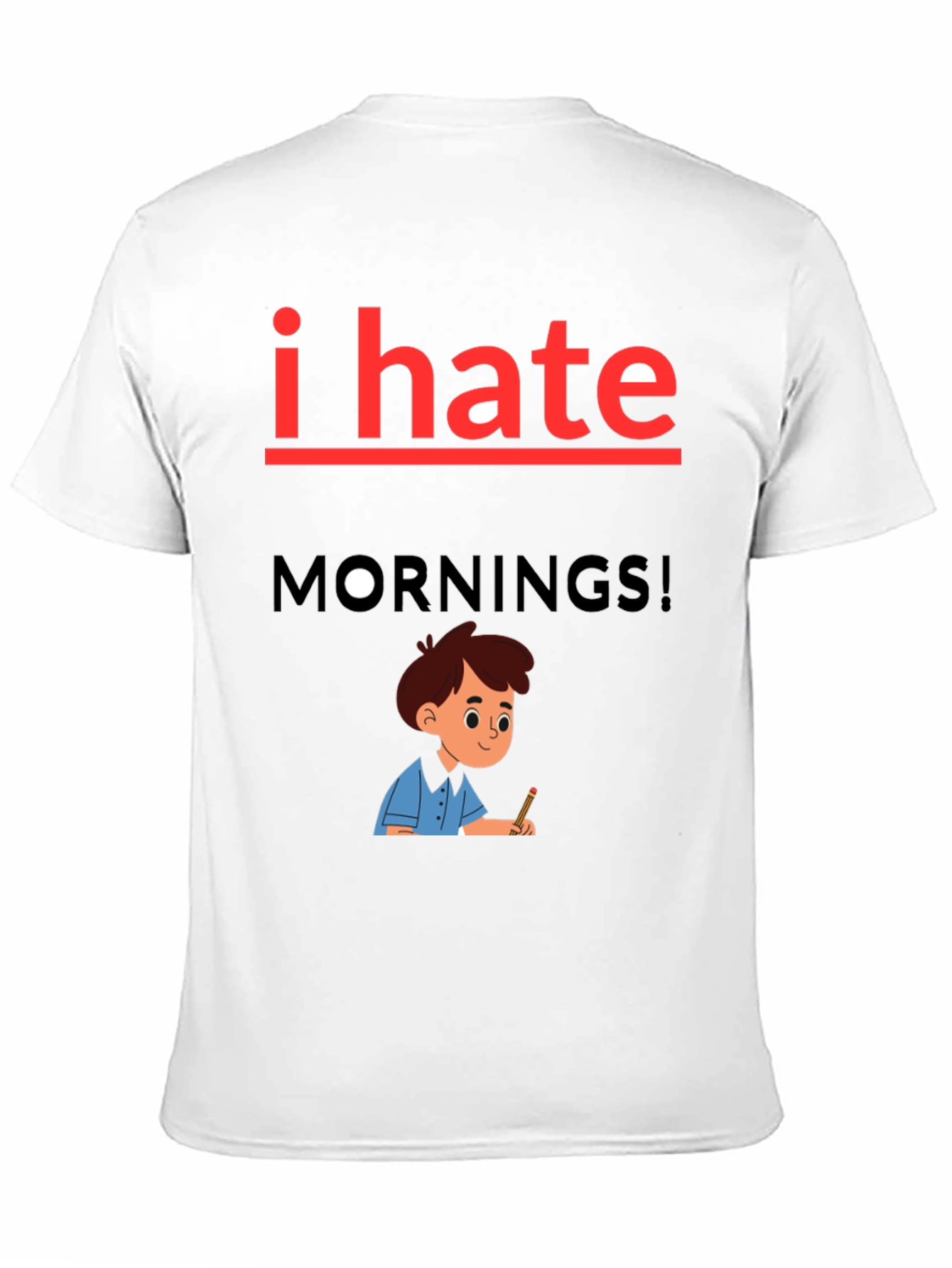 I Hate Mornings Graphic Tee - Black