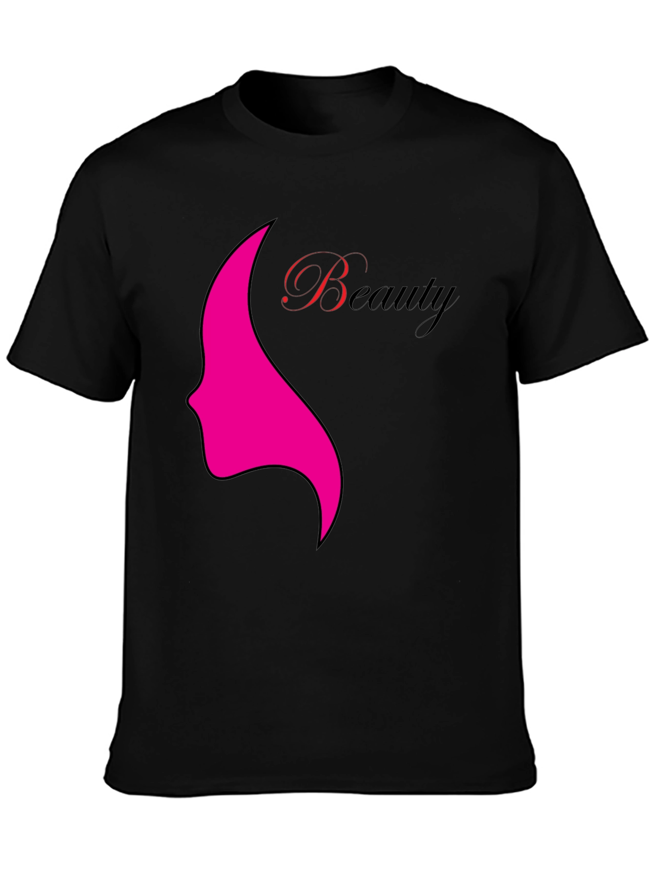 Beauty Graphic Tee - Stylish Black T-Shirt