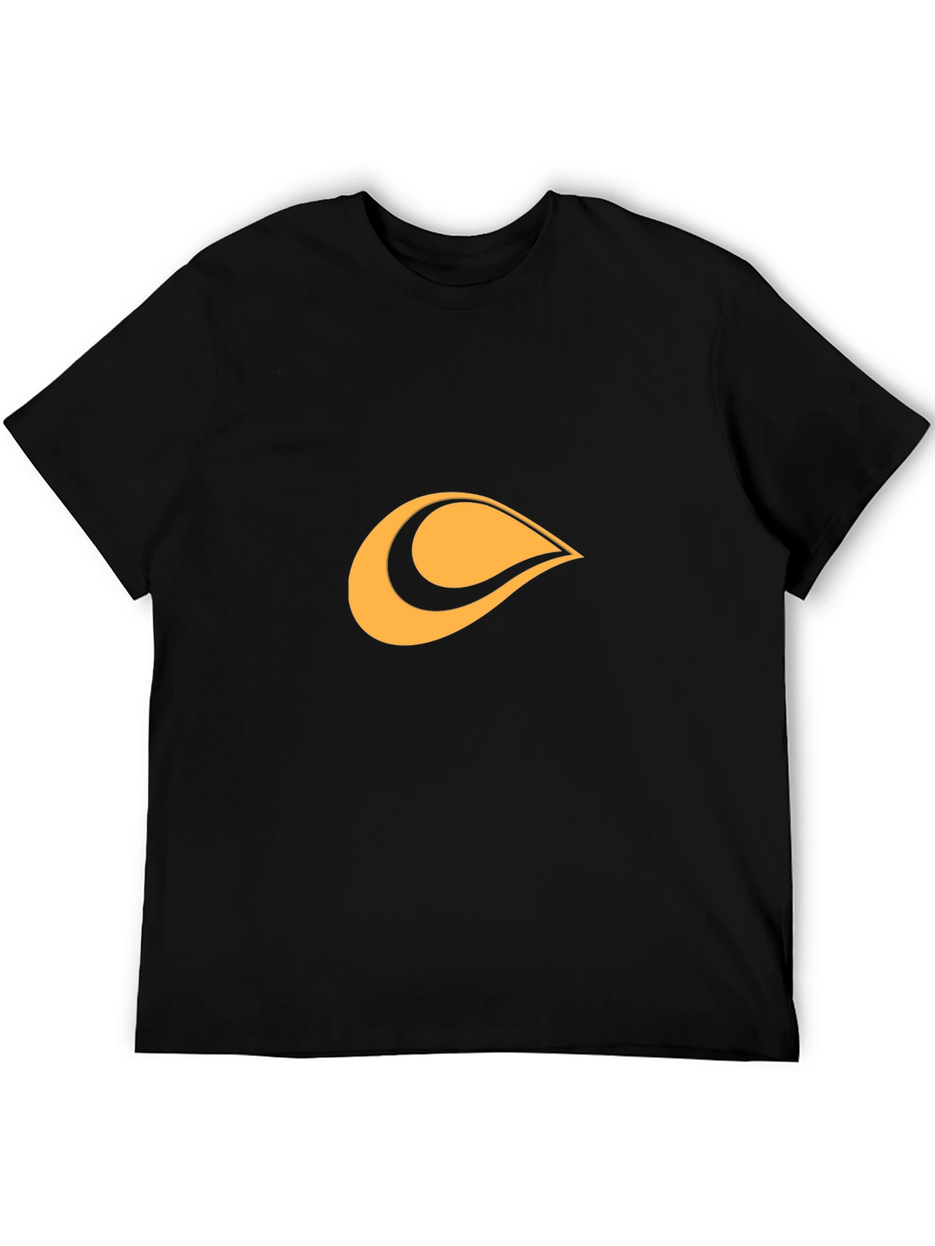 Modern Black Tee with Abstract Graphic Design