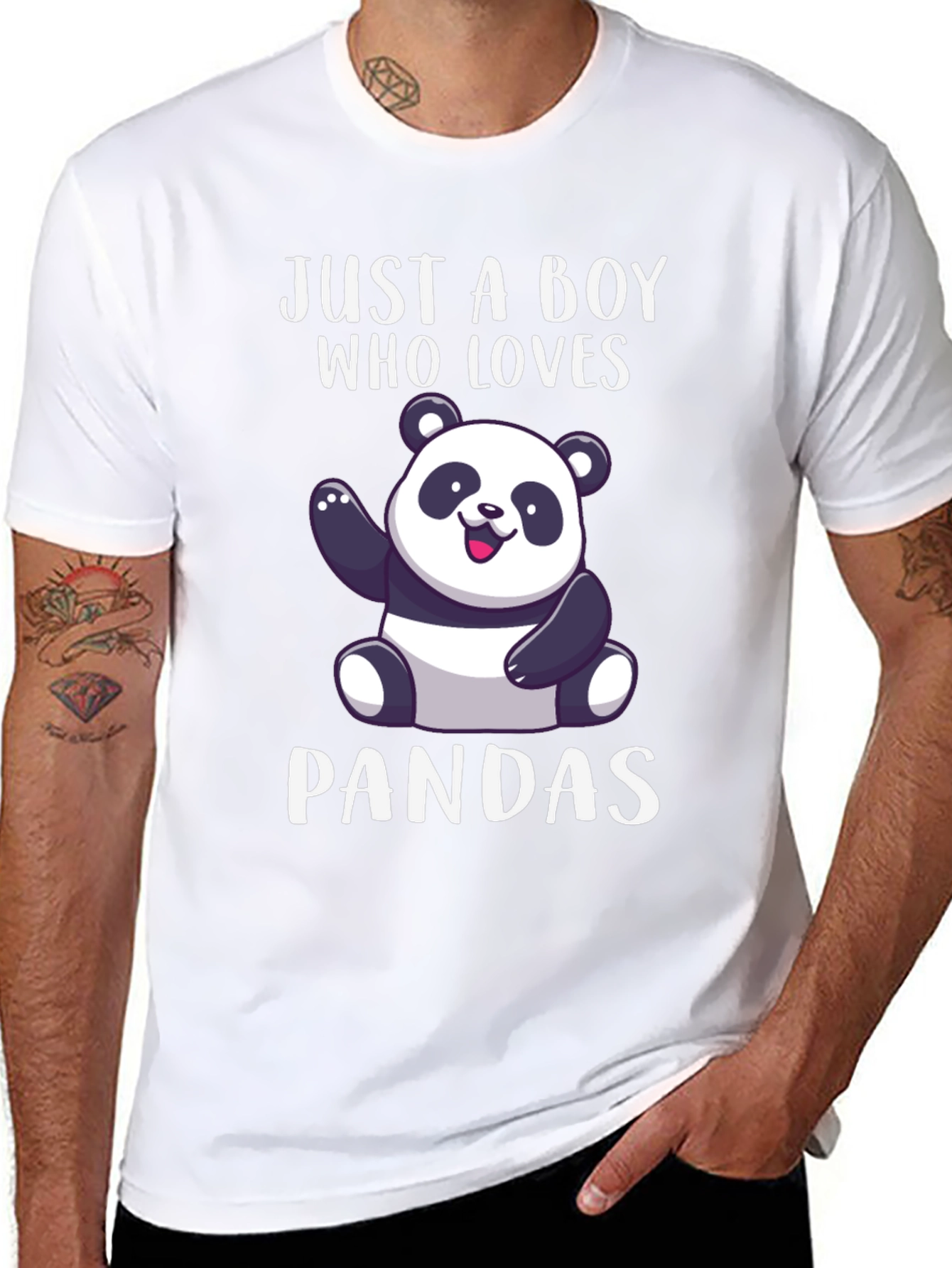 Just A Boy Who Loves Pandas Graphic Tee