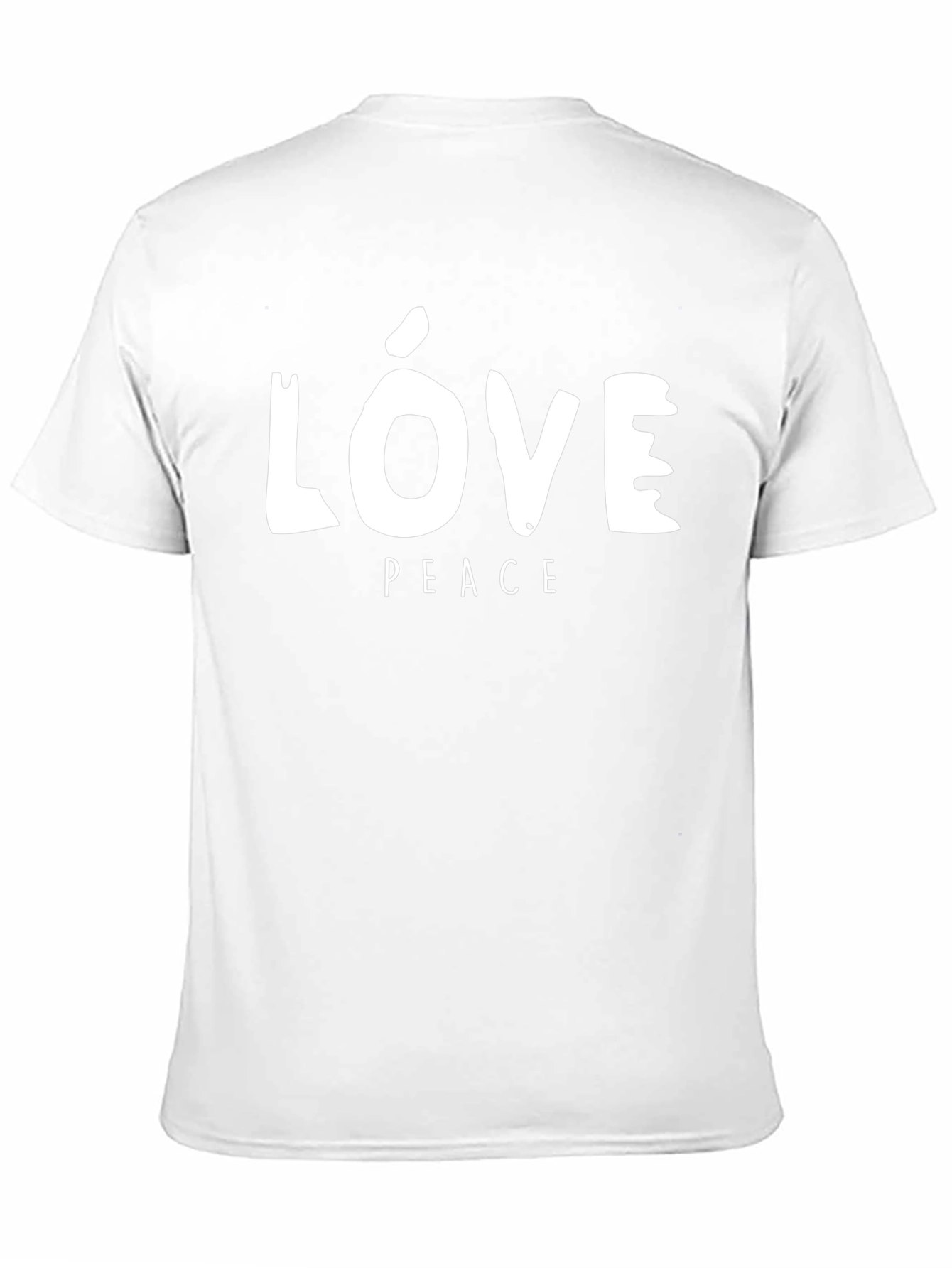Love & Peace Graphic Print Black T-Shirt