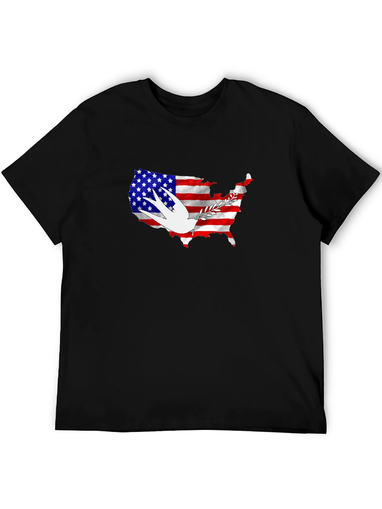 USA Flag Dove Peace Graphic T-Shirt