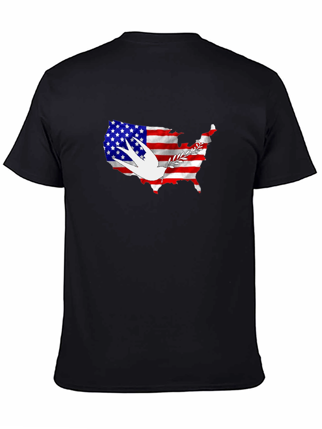USA Flag Dove Peace Graphic T-Shirt