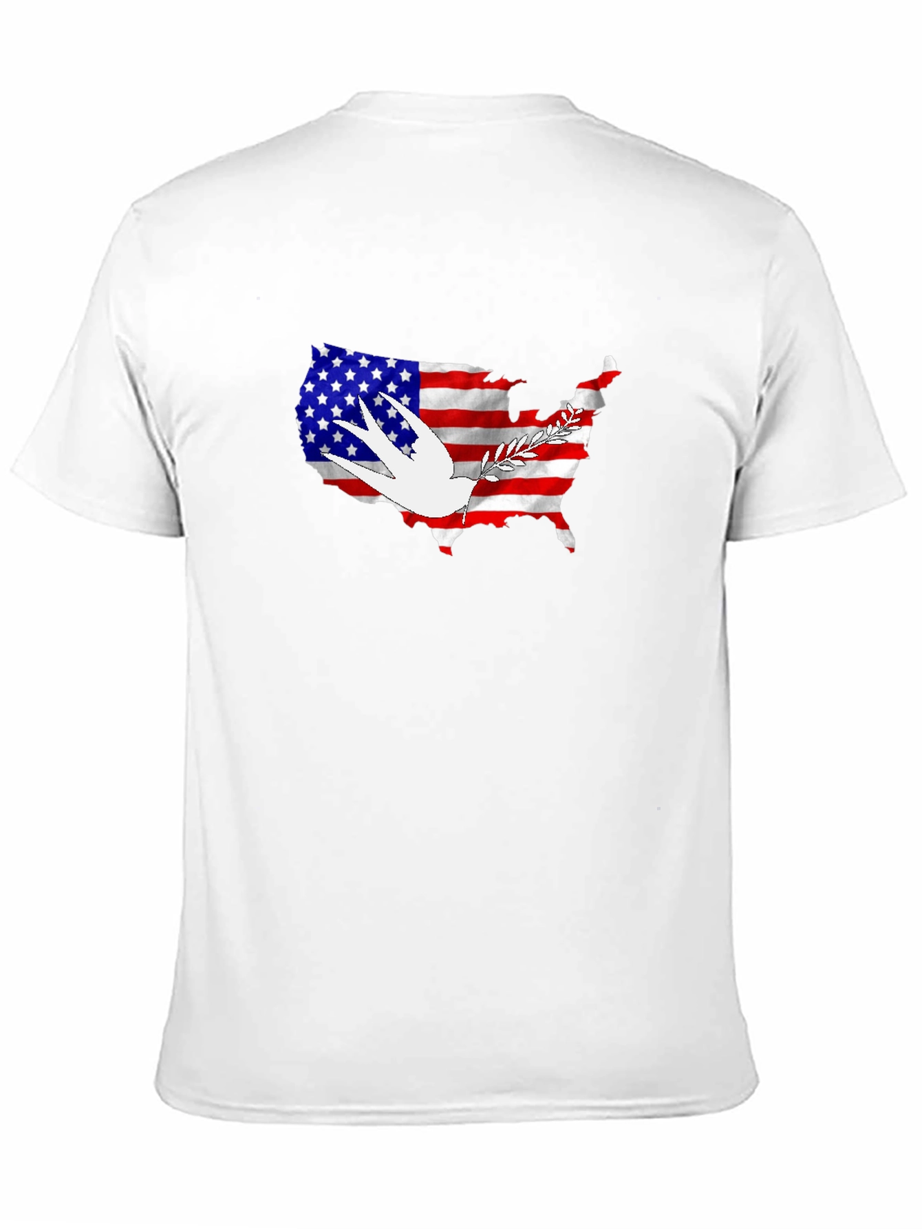 USA Flag Dove Peace Graphic T-Shirt