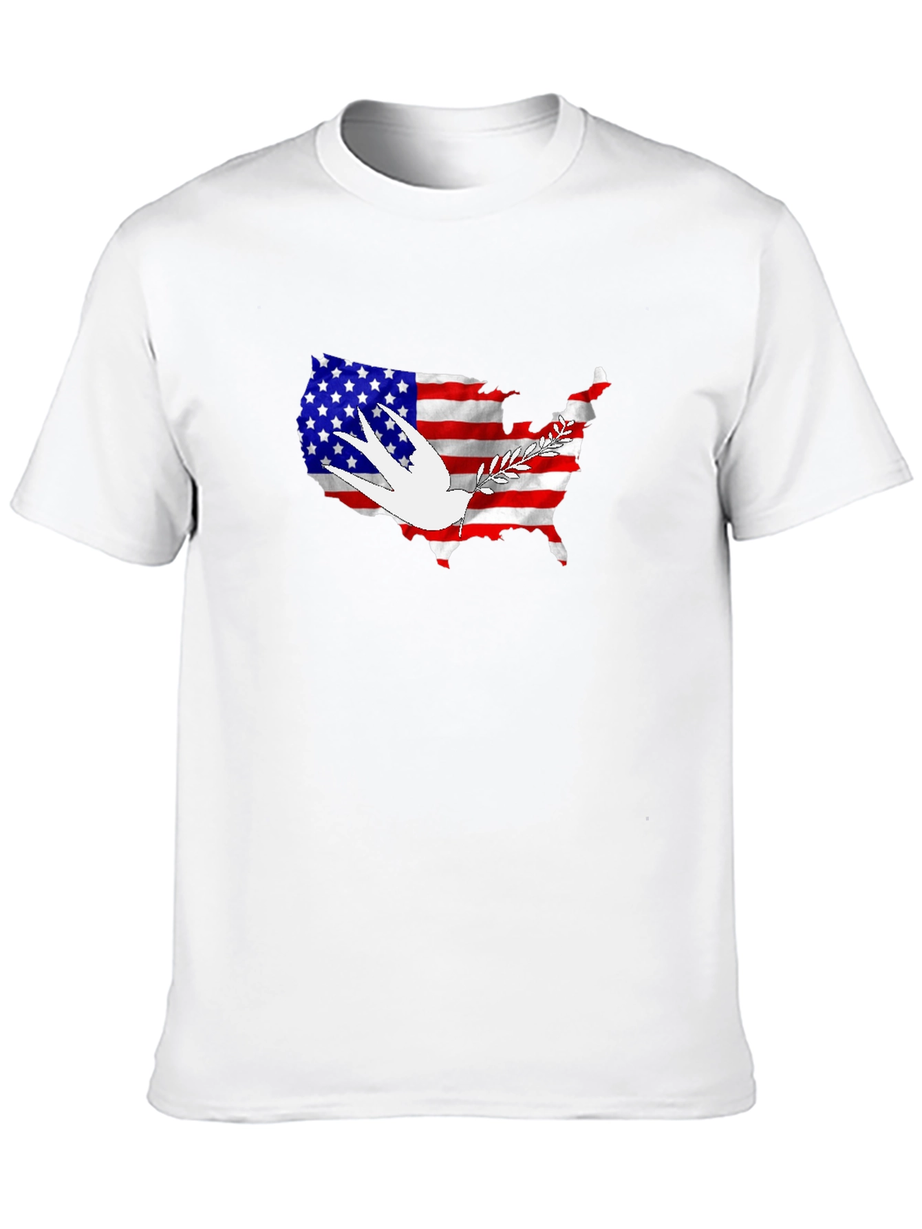 USA Flag Dove Peace Graphic T-Shirt