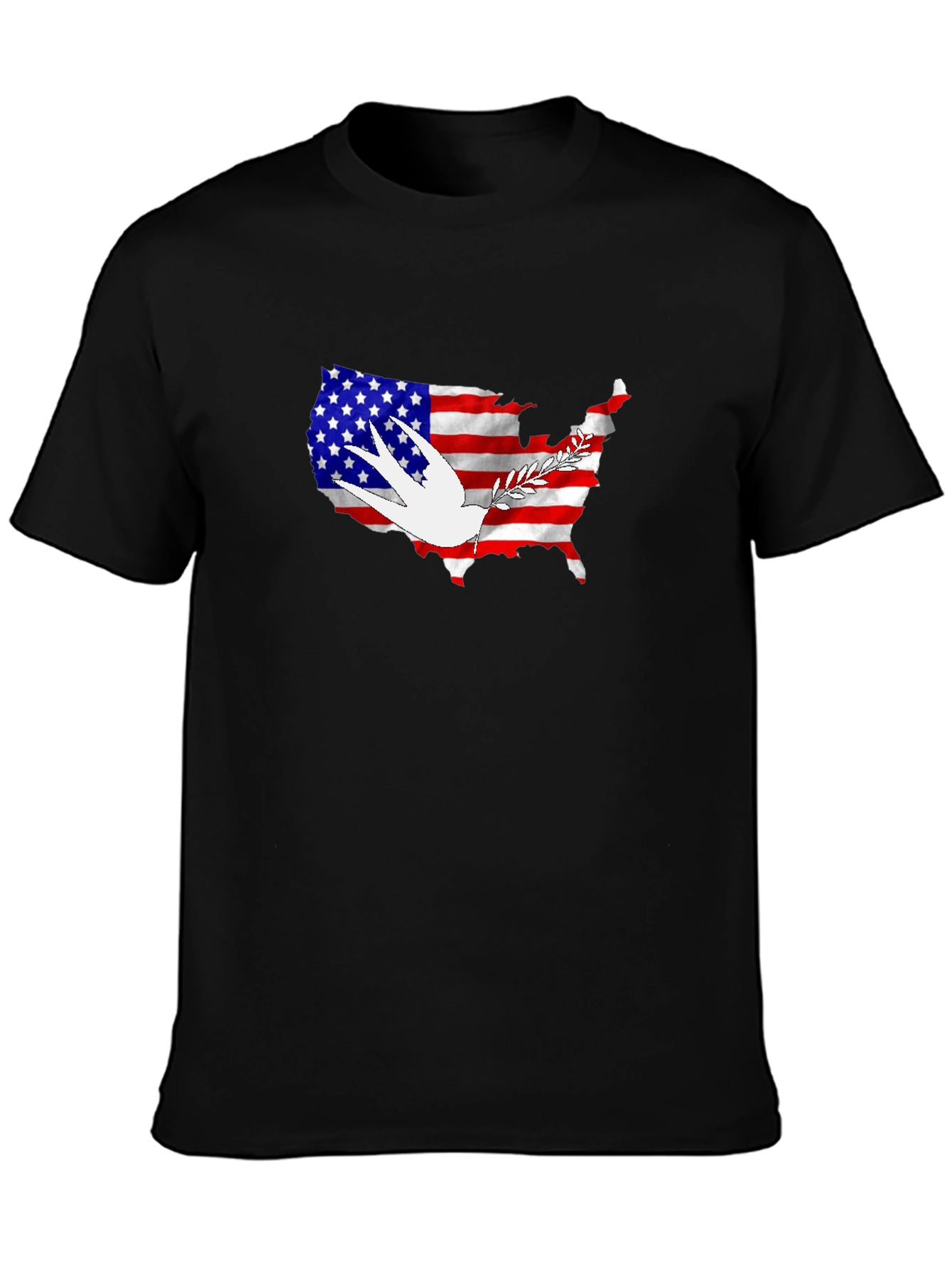 USA Flag Dove Peace Graphic T-Shirt