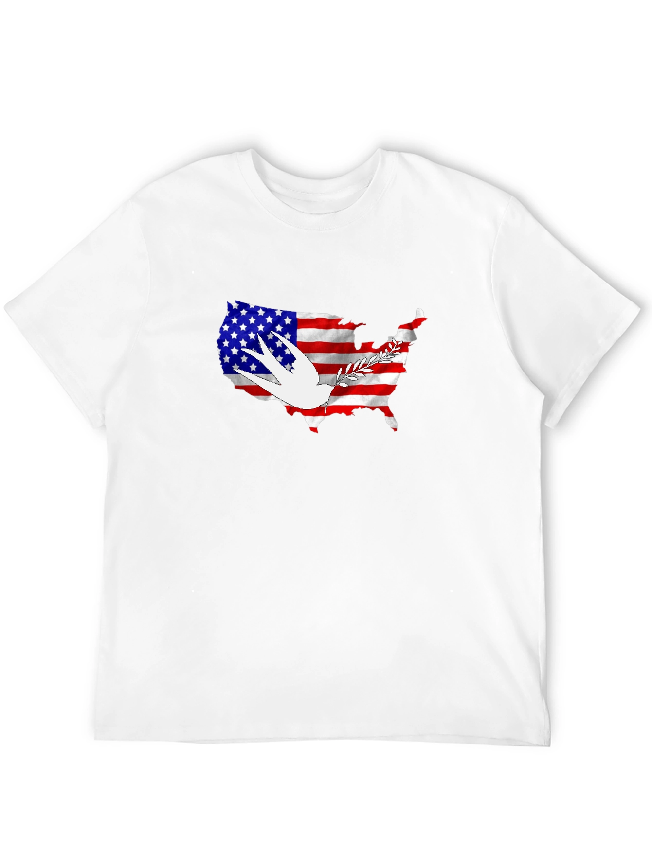 USA Flag Dove Peace Graphic T-Shirt