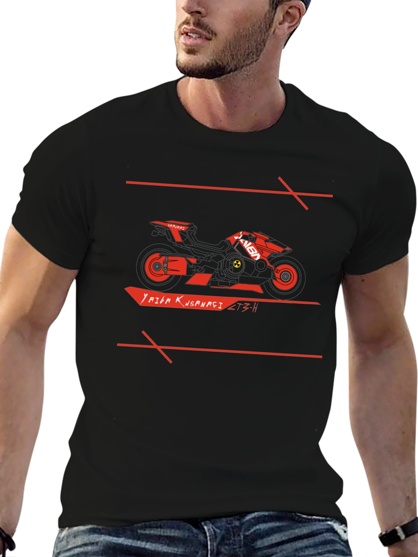 Cyberpunk Motorcycle Graphic T-Shirt