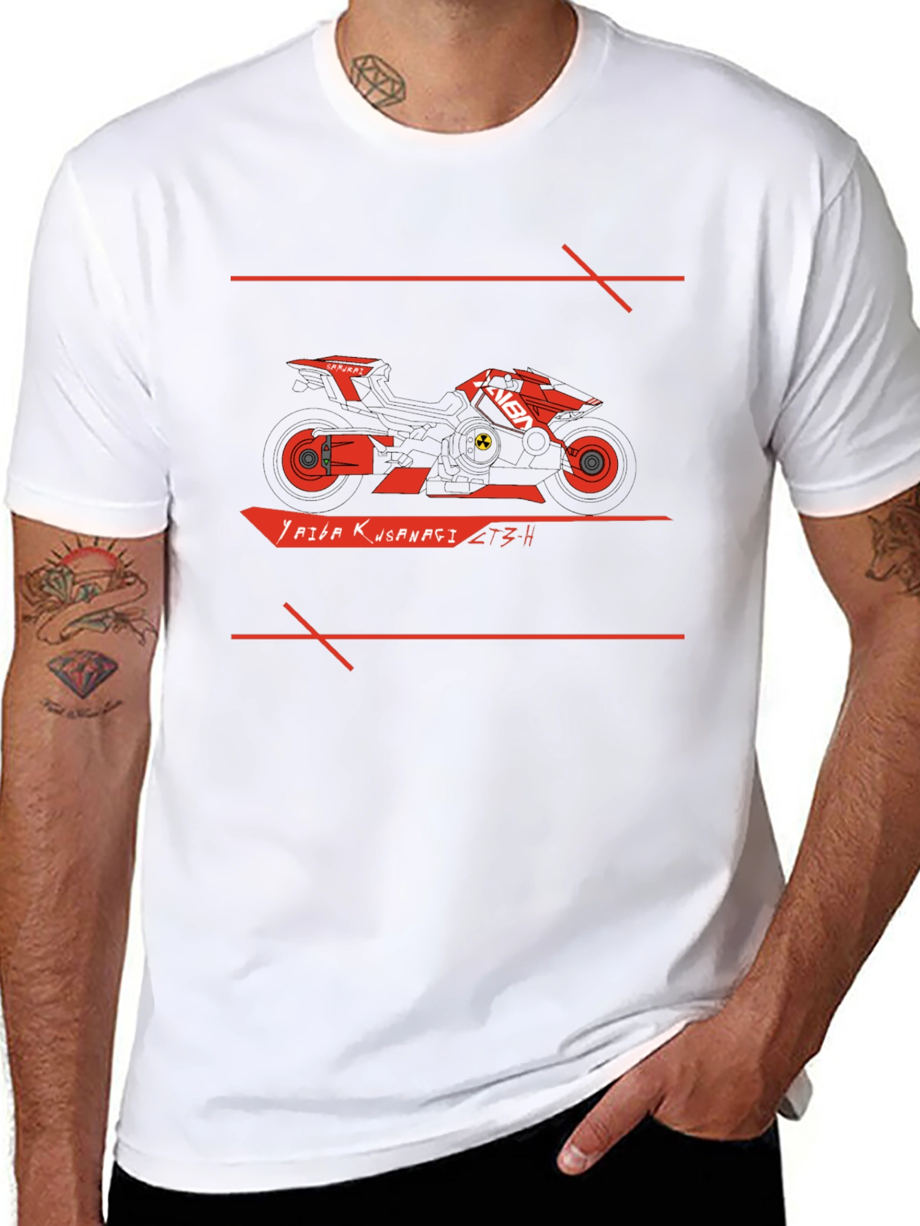 Cyberpunk Motorcycle Graphic T-Shirt