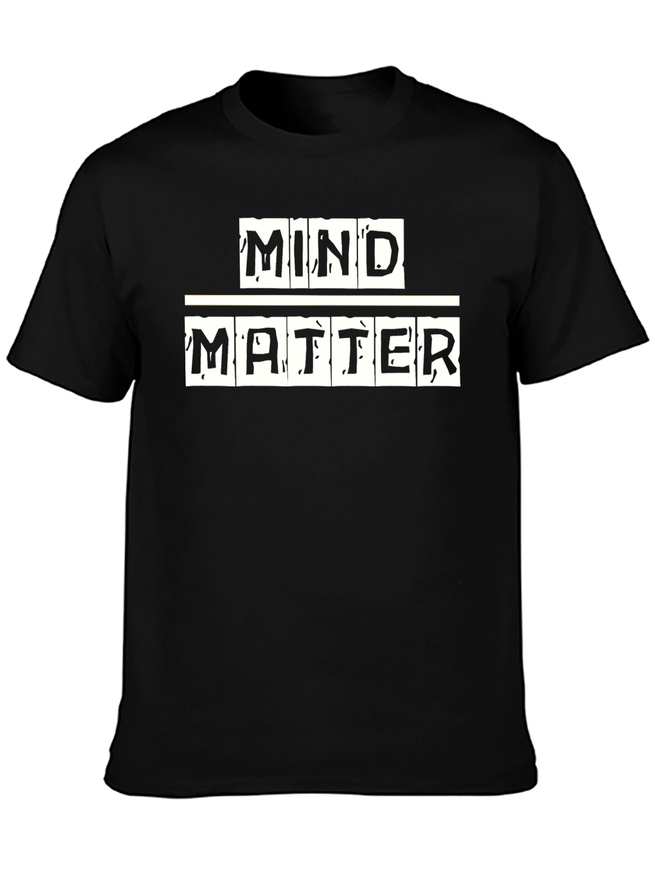 Mind Over Matter Black Graphic Tee - Motivational T-Shirt