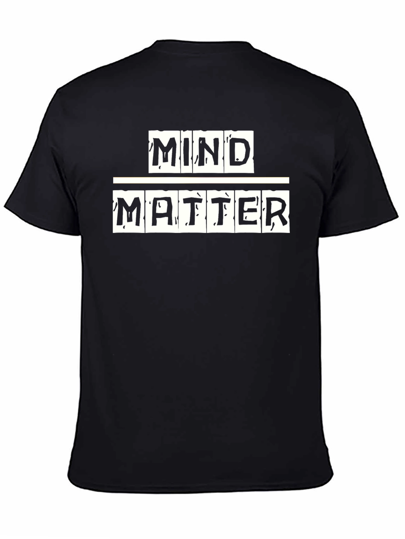 Mind Over Matter Black Graphic Tee - Motivational T-Shirt