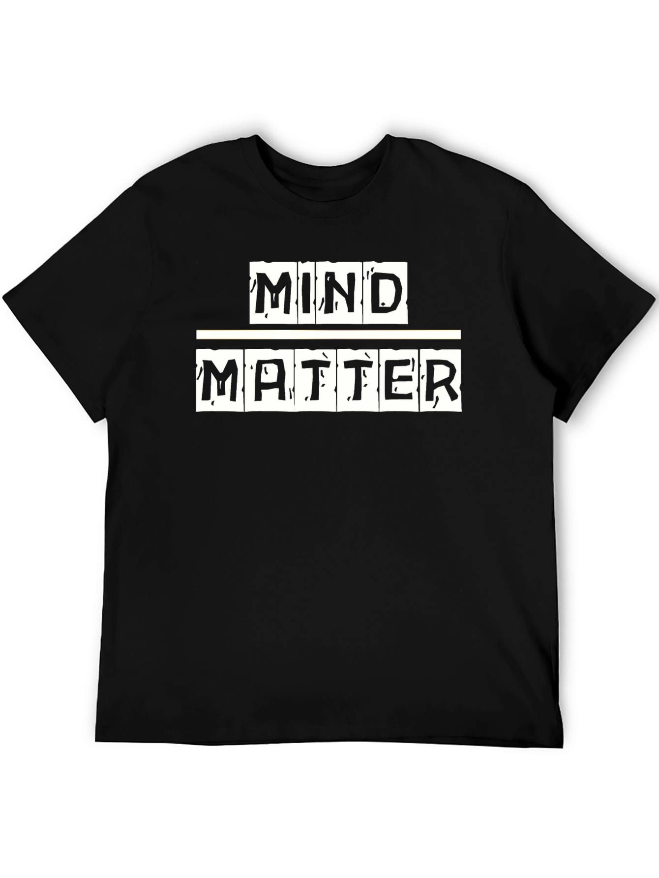 Mind Over Matter Black Graphic Tee - Motivational T-Shirt