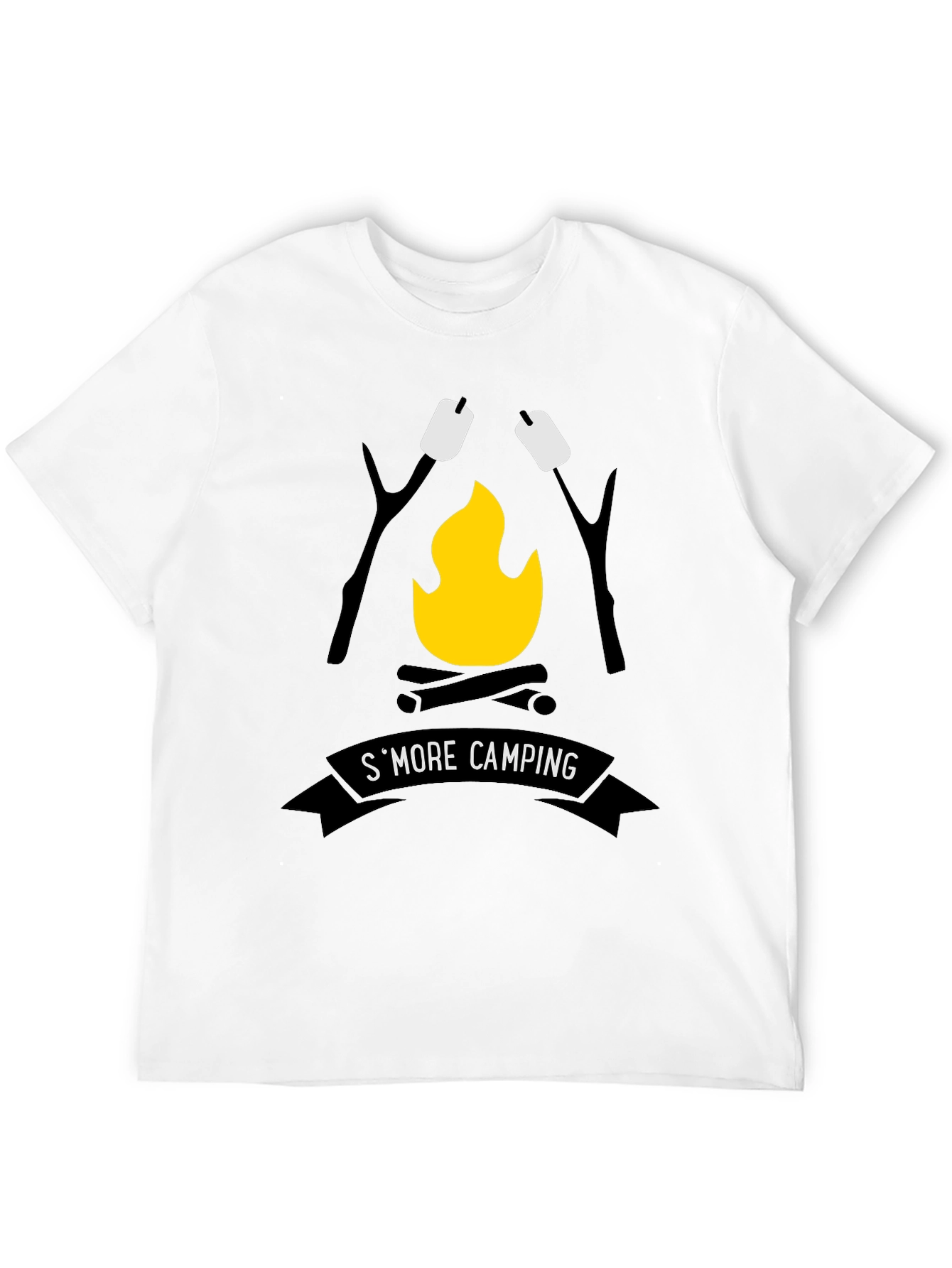 Smore Camping Graphic Tee - Black