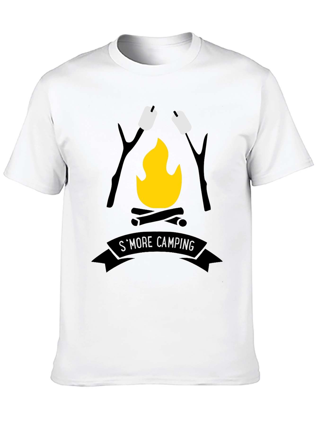 Smore Camping Graphic Tee - Black