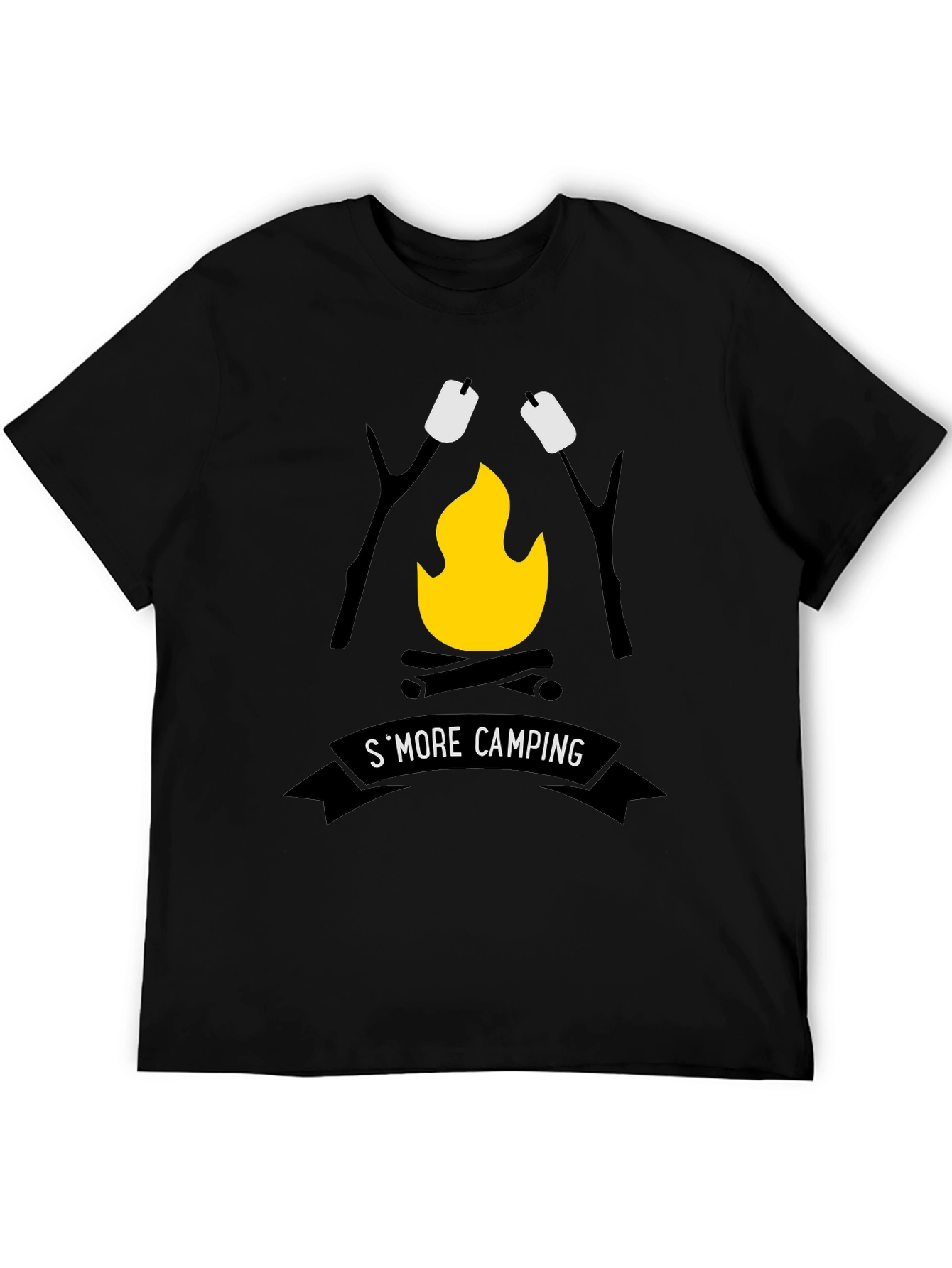 Smore Camping Graphic Tee - Black