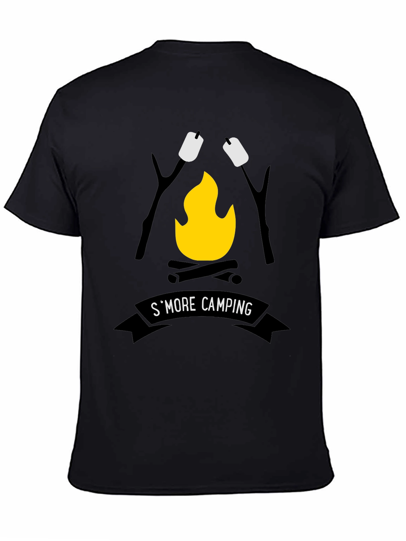 Smore Camping Graphic Tee - Black