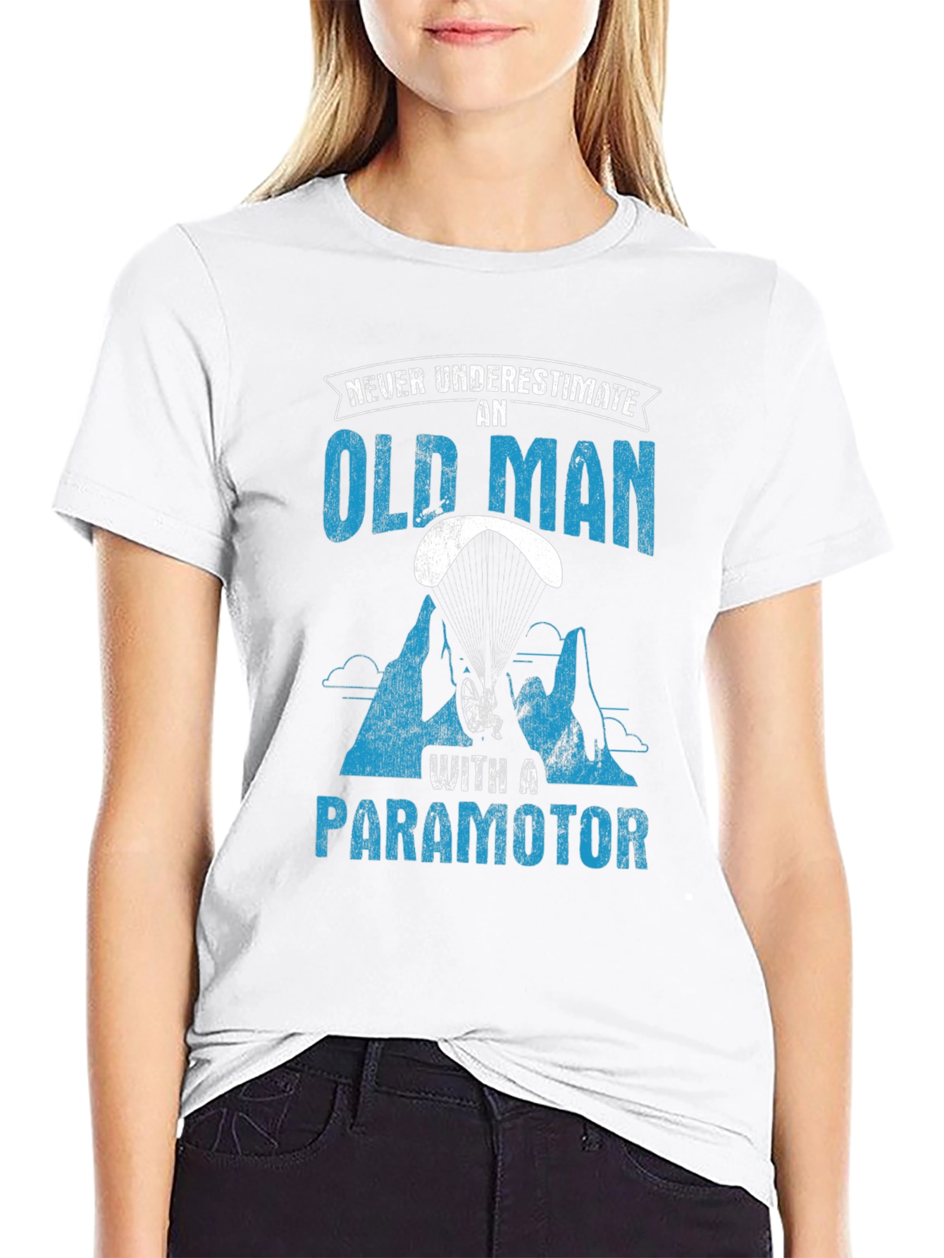 Old Man Paramotor T-Shirt - Adventure Awaits!