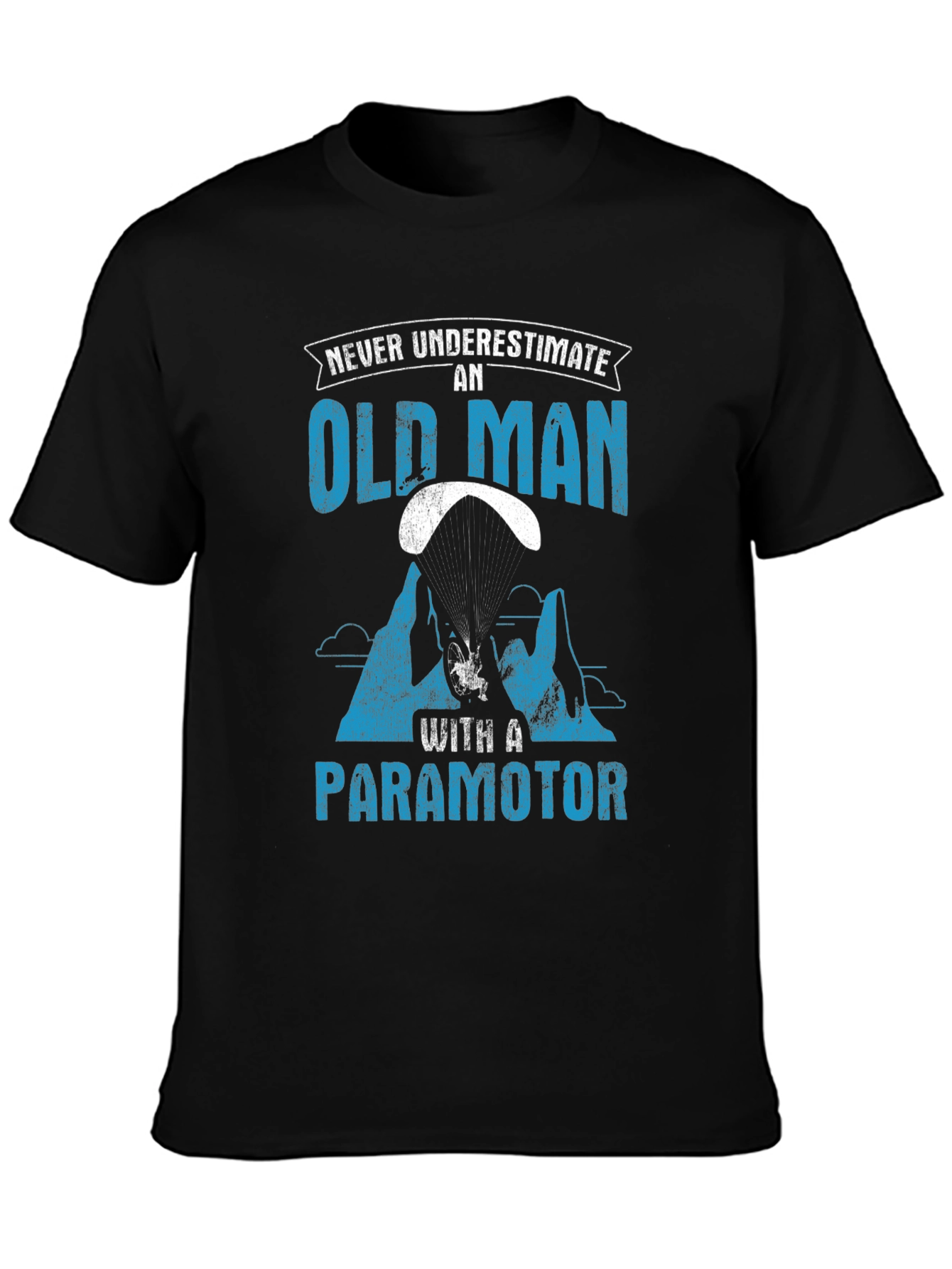 Old Man Paramotor T-Shirt - Adventure Awaits!