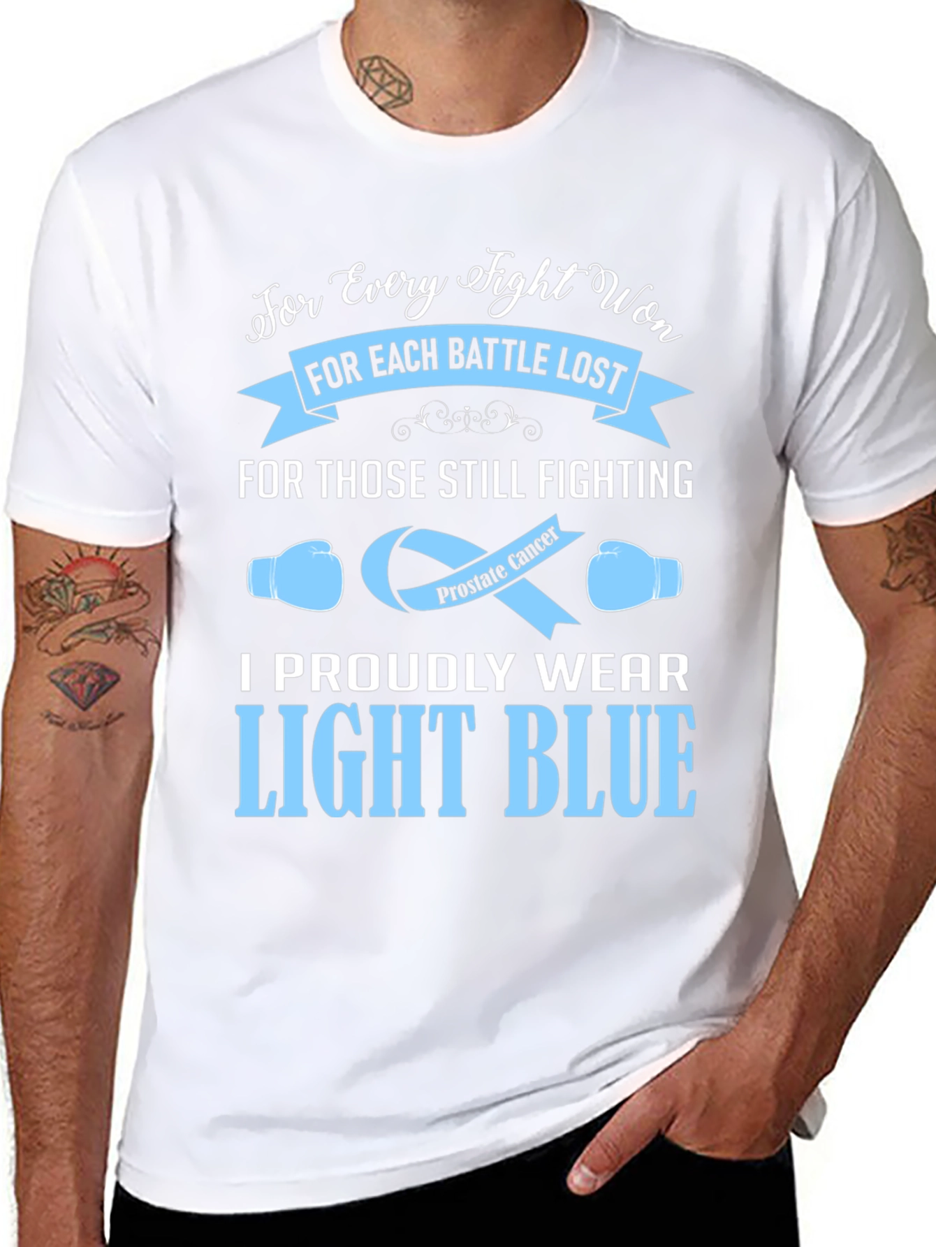 Prostate Cancer Awareness T-Shirt - Light Blue Pride