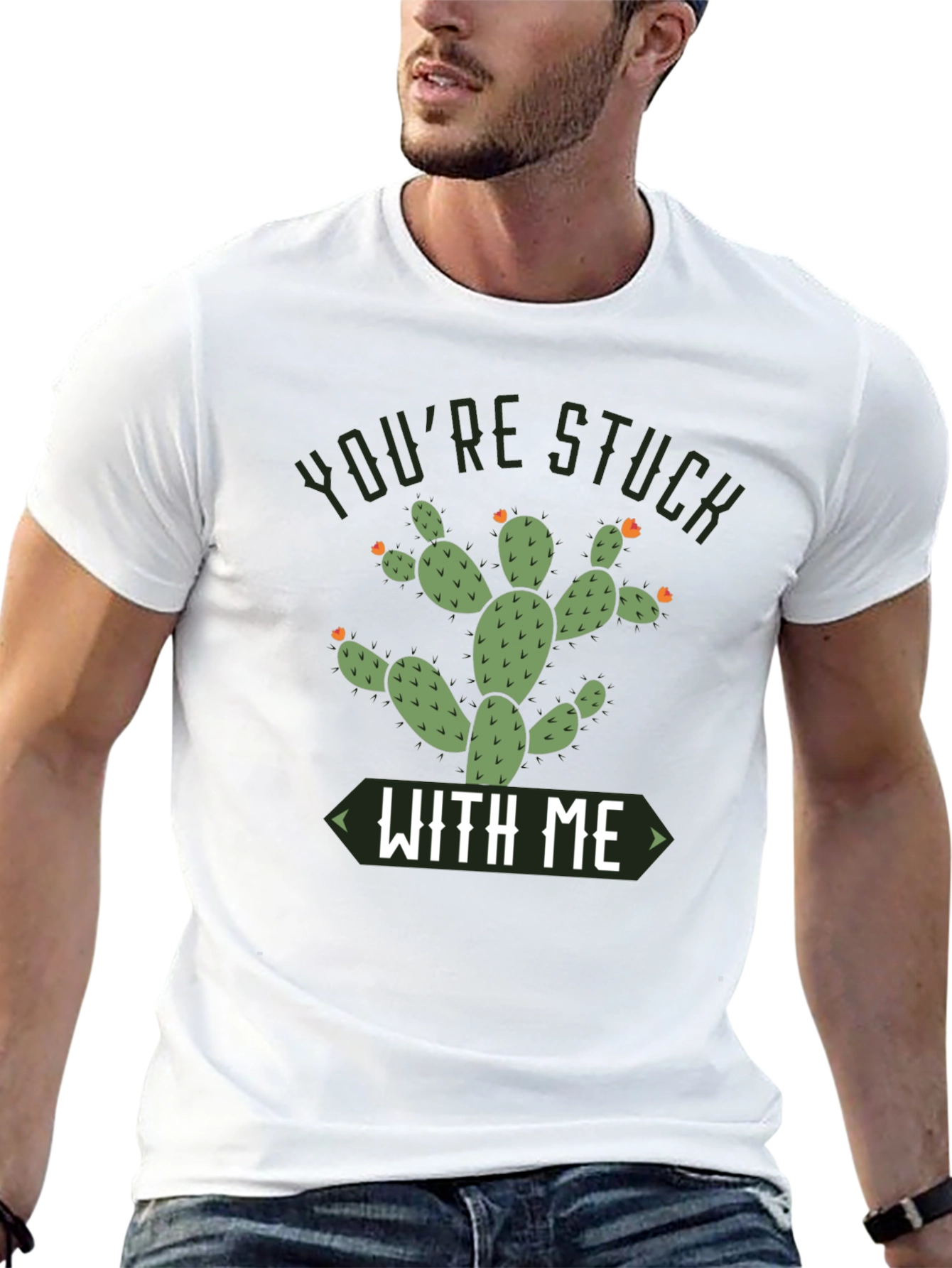 Youre Stuck With Me Cactus Graphic Tee