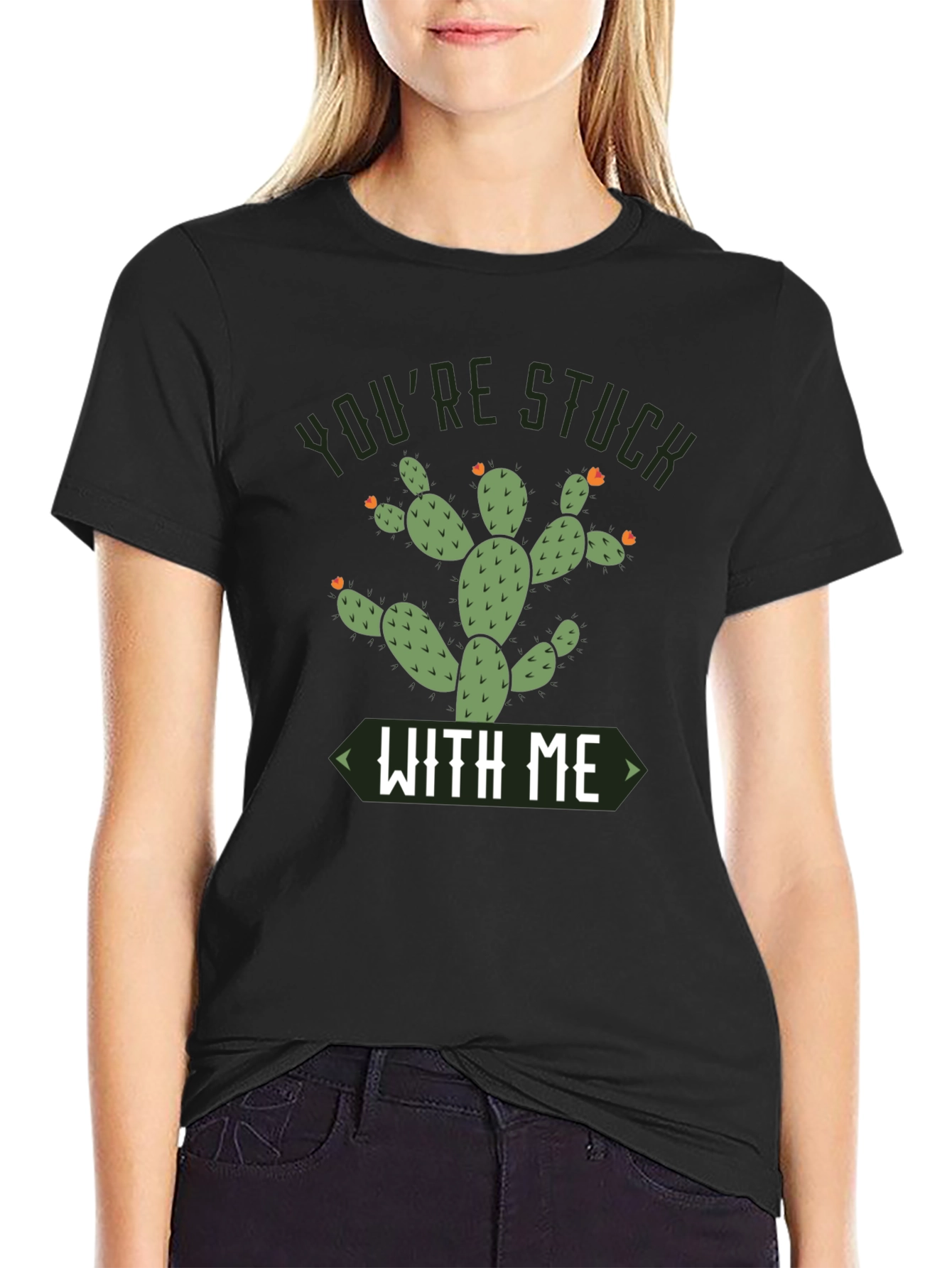 Youre Stuck With Me Cactus Graphic Tee