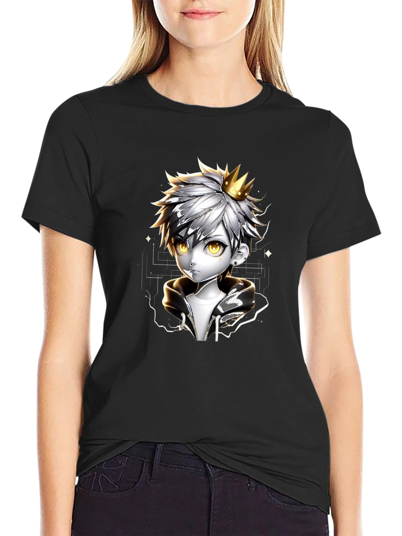 Anime Crown Prince Black T-Shirt