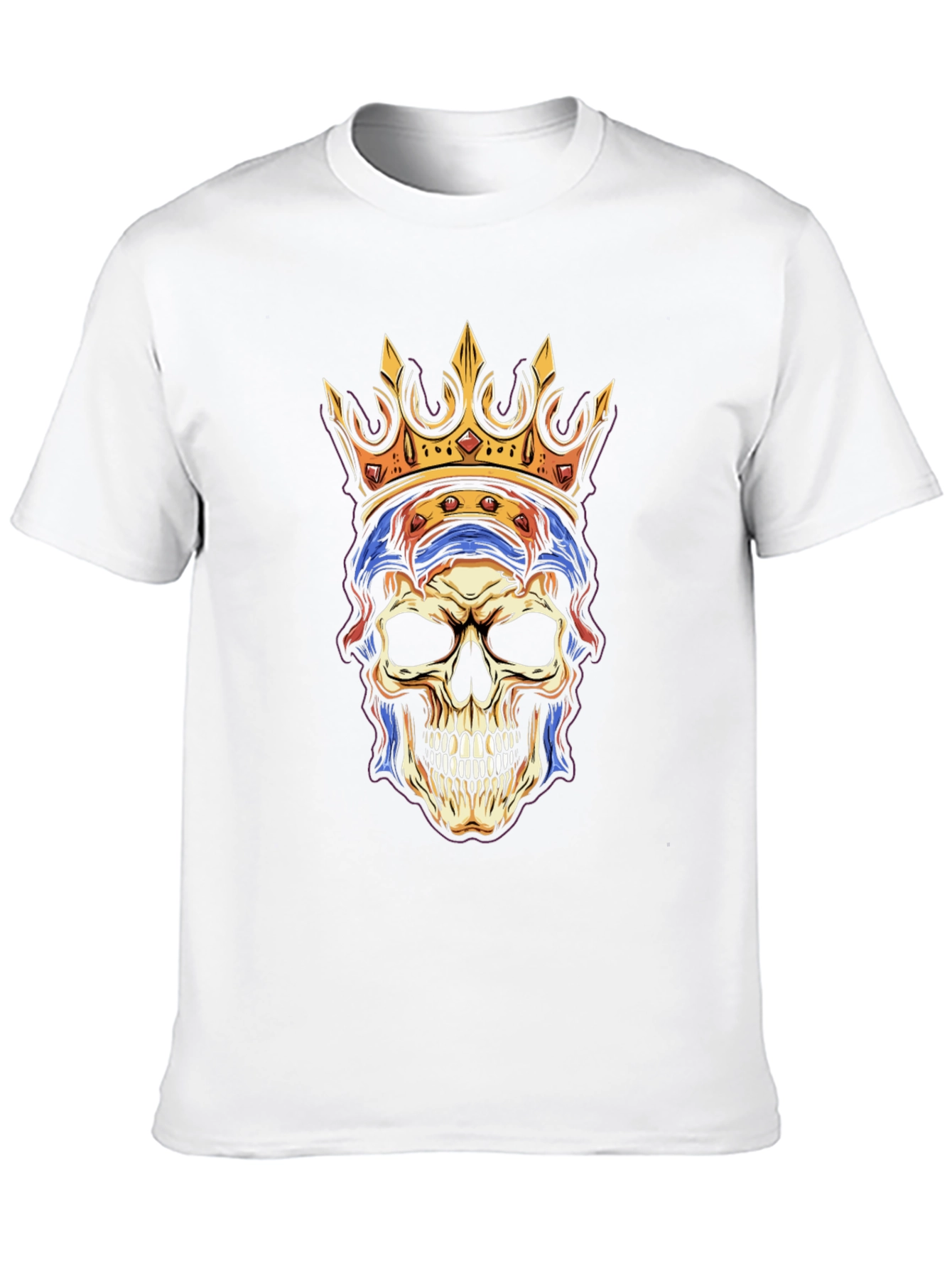 Skull King Graphic Tee - Black Cotton T-Shirt