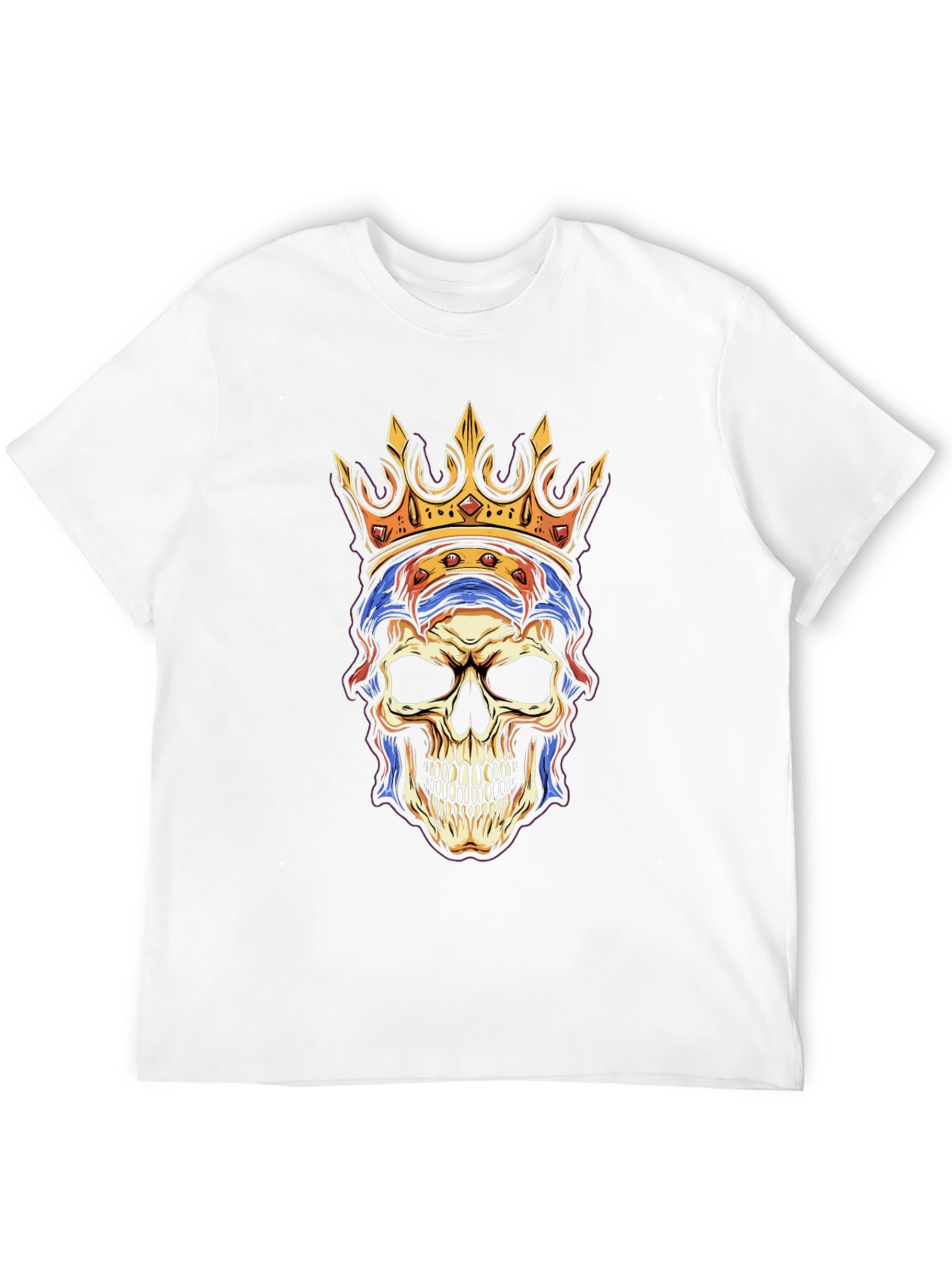 Skull King Graphic Tee - Black Cotton T-Shirt