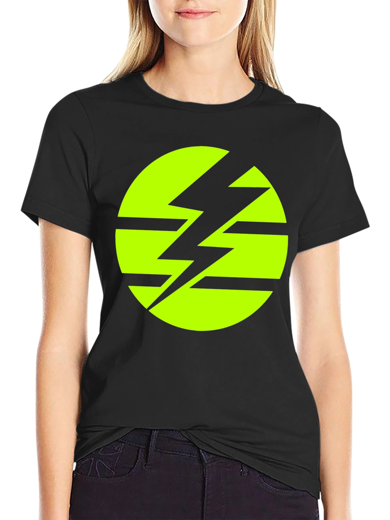 Electric Bolt Graphic T-Shirt - Black