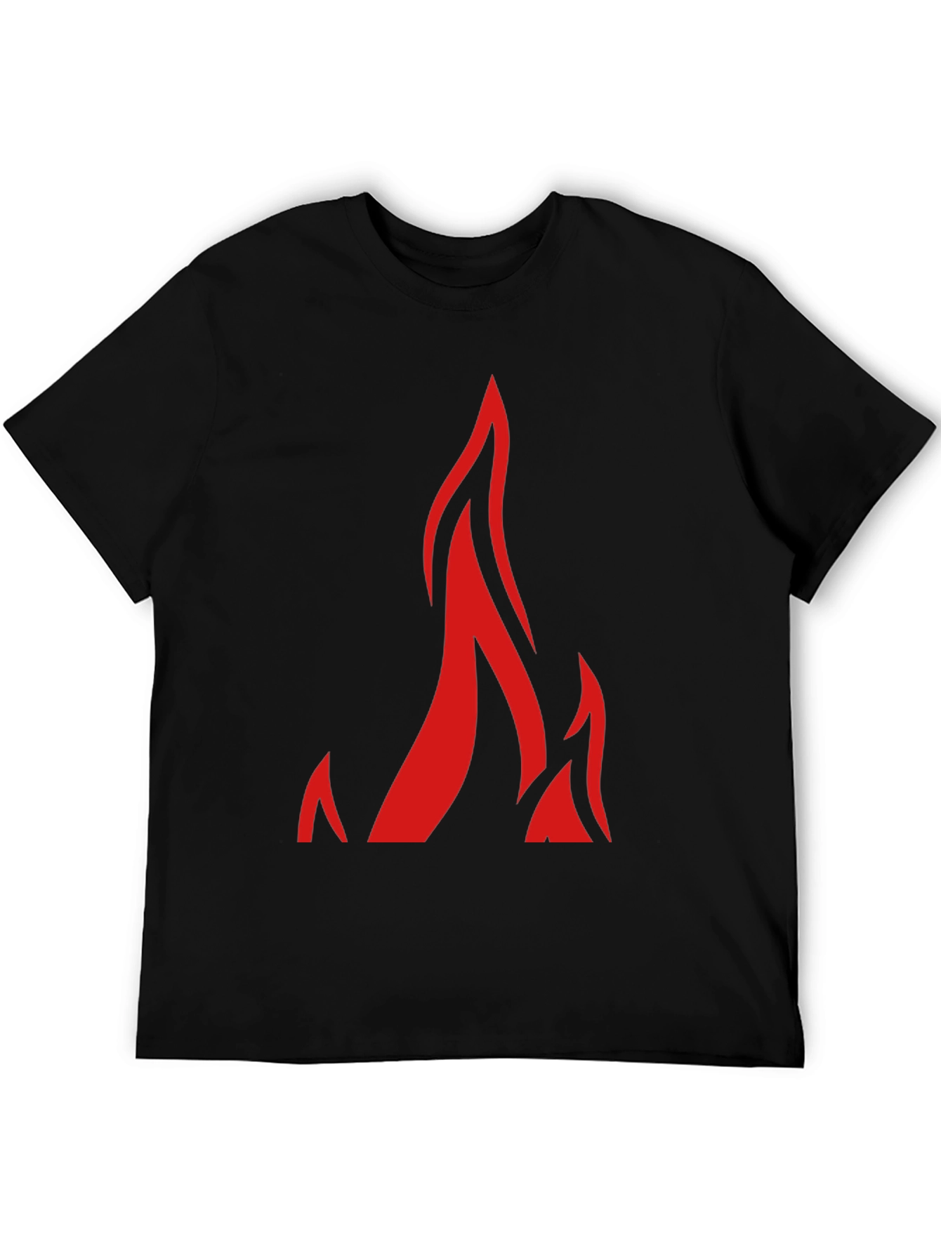 Flame Graphic Black T-Shirt for Men
