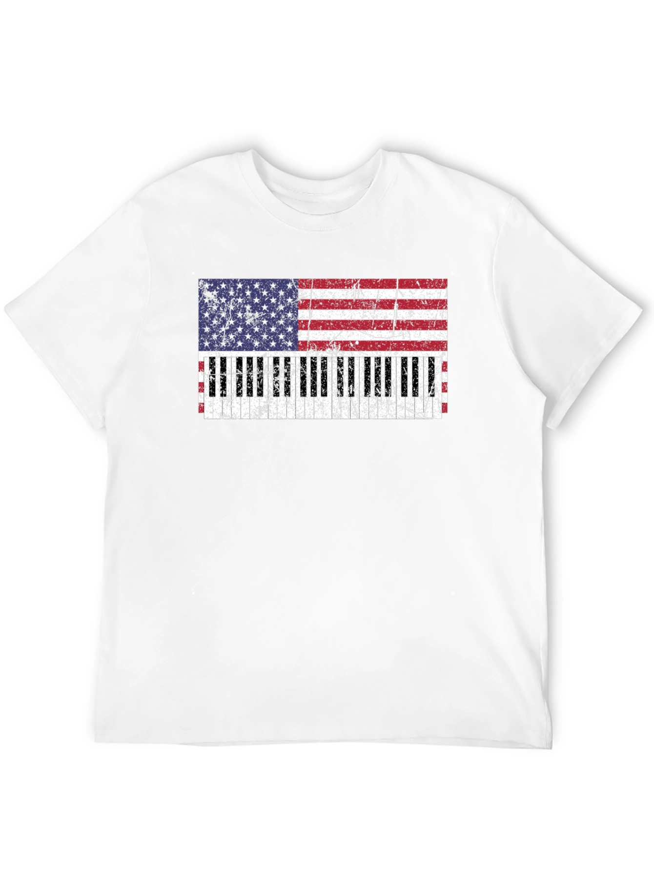 American Flag Piano T-Shirt