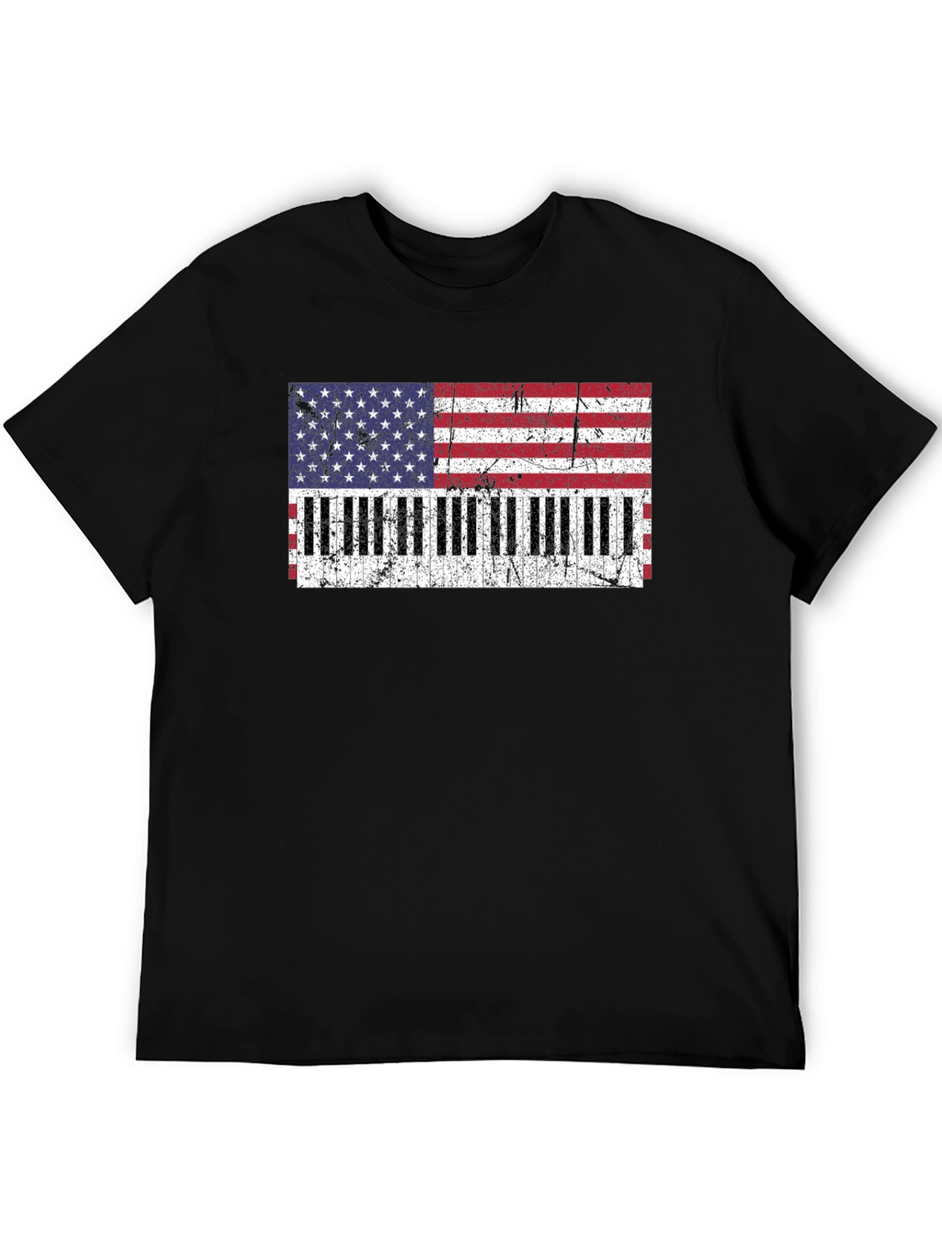 American Flag Piano T-Shirt