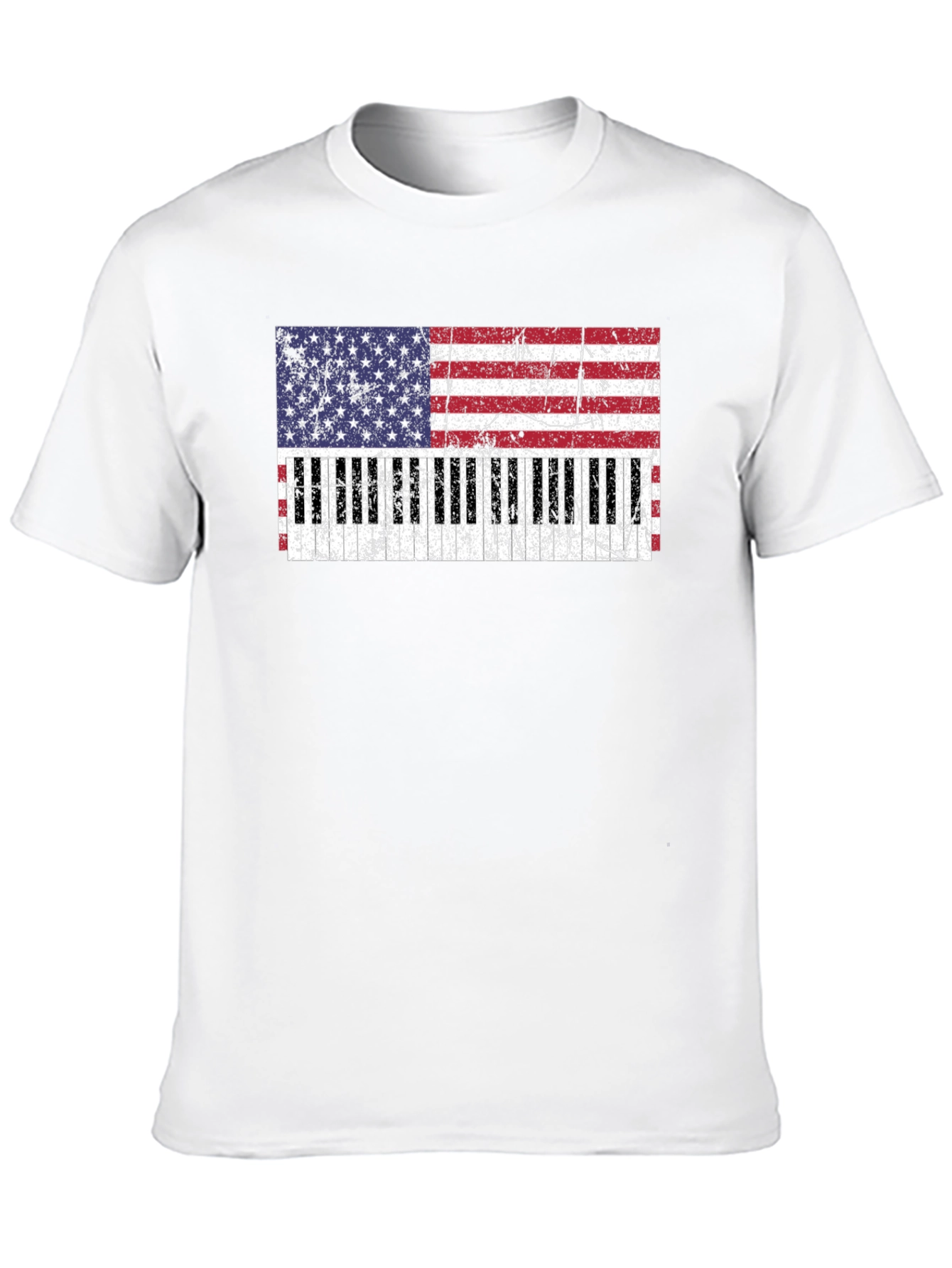 American Flag Piano T-Shirt