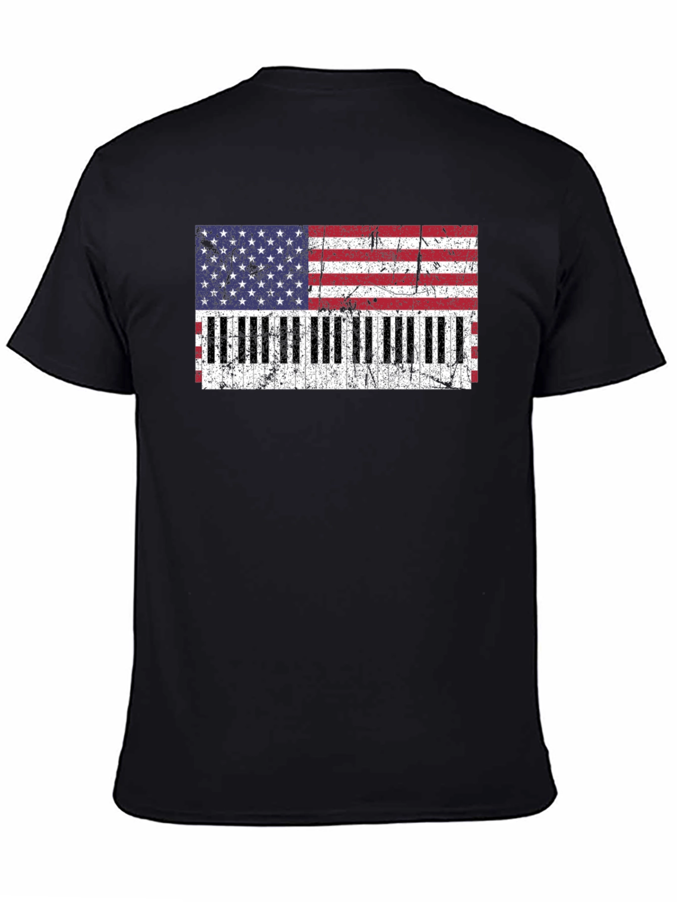 American Flag Piano T-Shirt