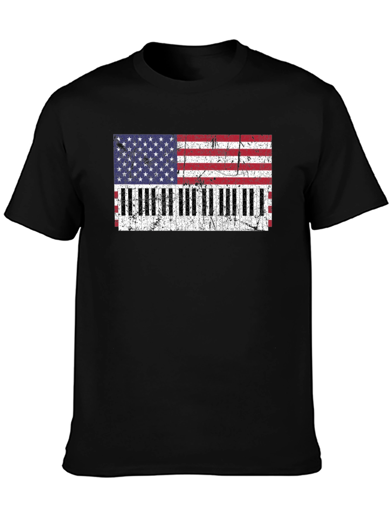 American Flag Piano T-Shirt