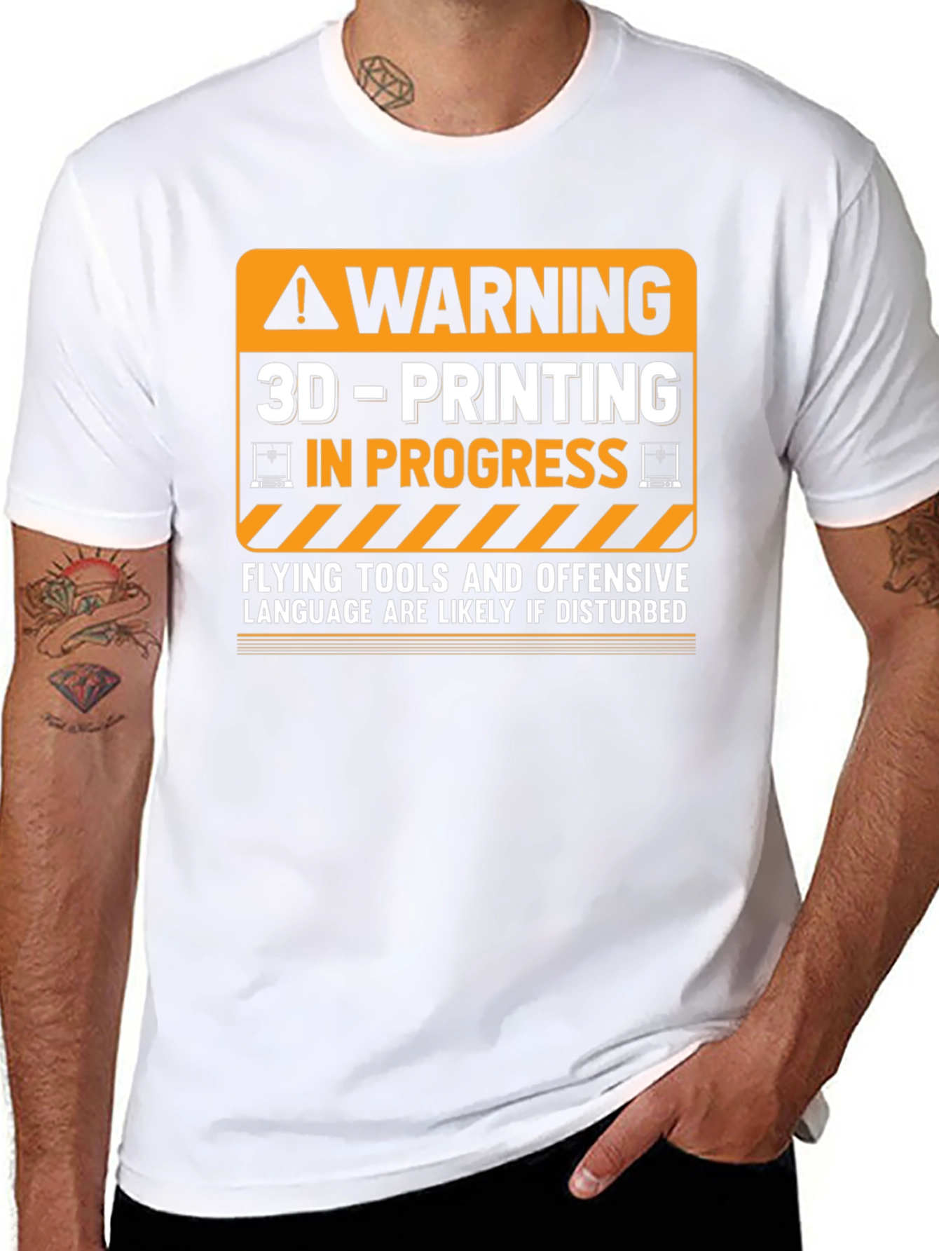 Warning 3D Printing In Progress T-Shirt