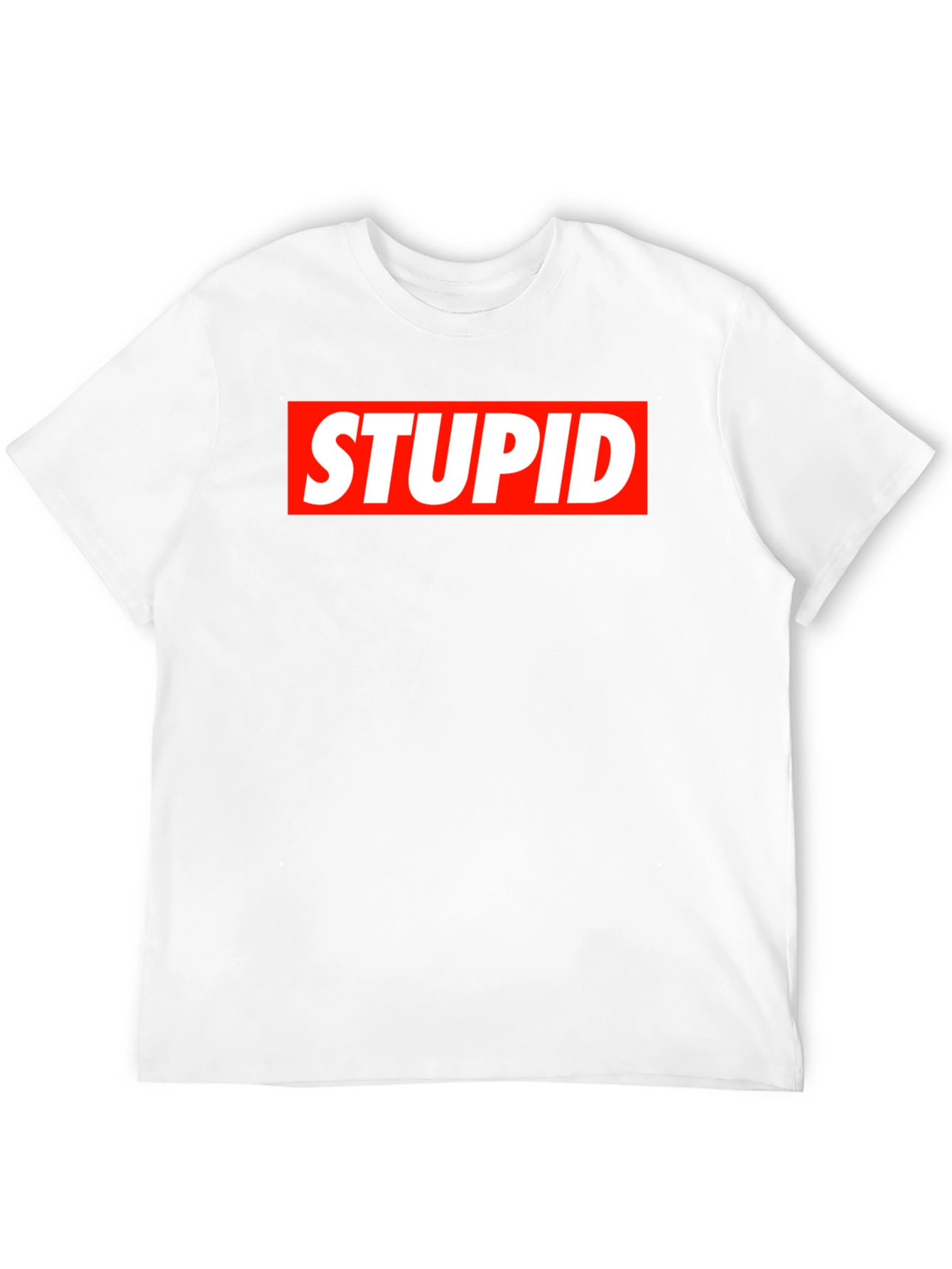 STUPID Graphic Tee - Bold Statement Black T-Shirt