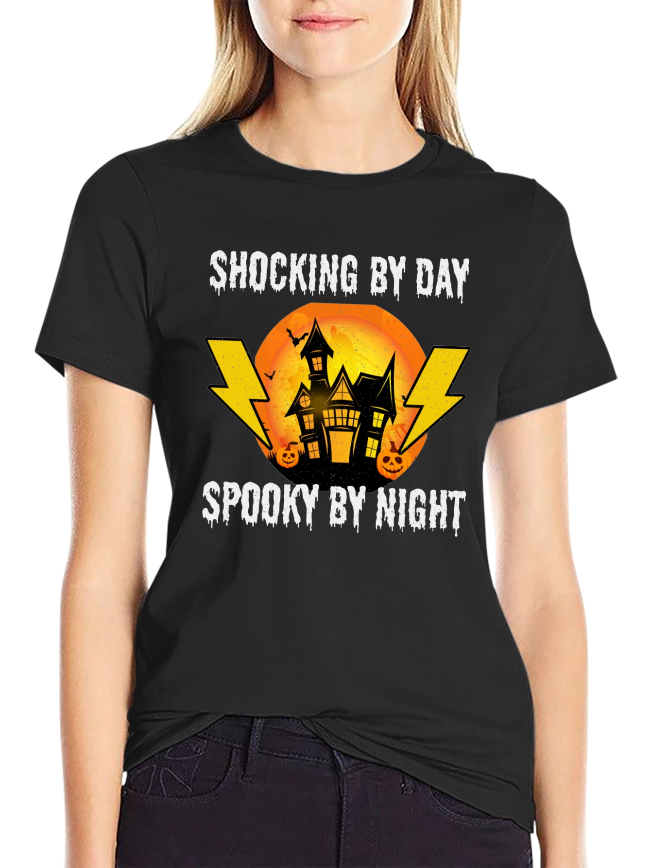 Shocking by Day Spooky by Night Halloween Tee