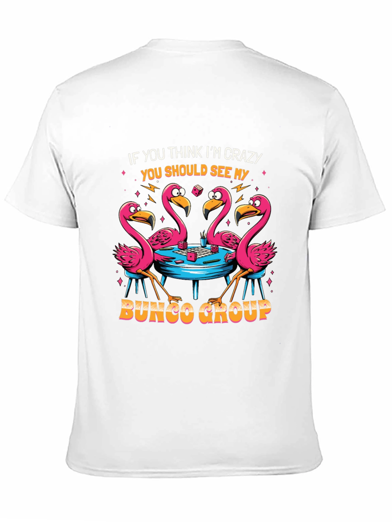 Crazy Bunco Group Flamingo Graphic Tee