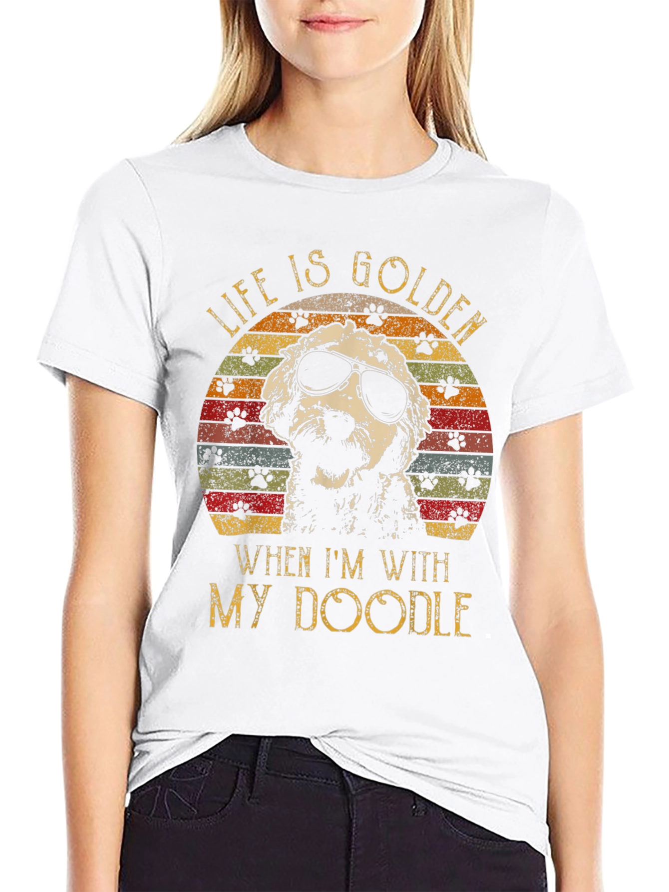 Life is Golden When Im With My Doodle T-Shirt