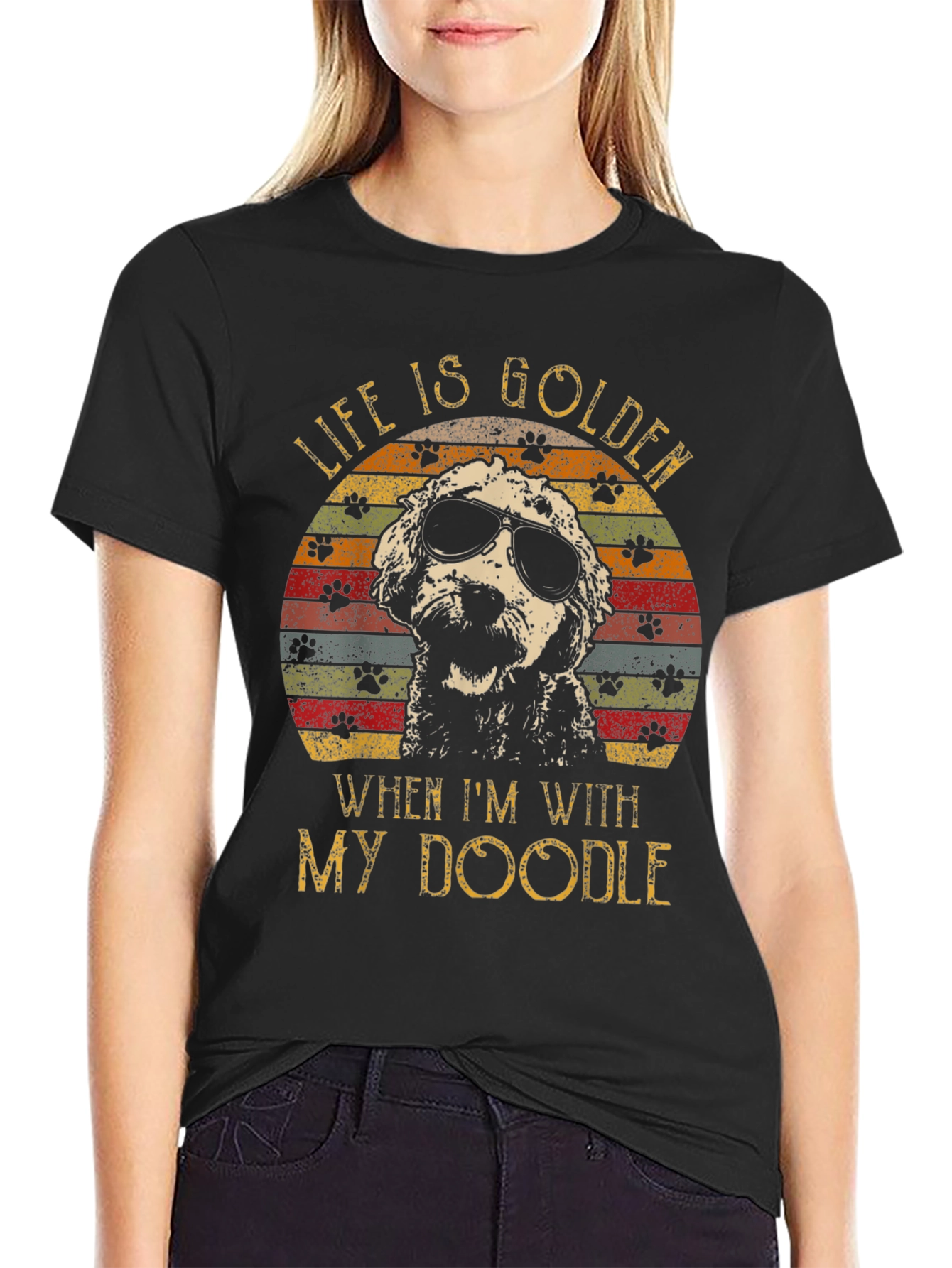 Life is Golden When Im With My Doodle T-Shirt