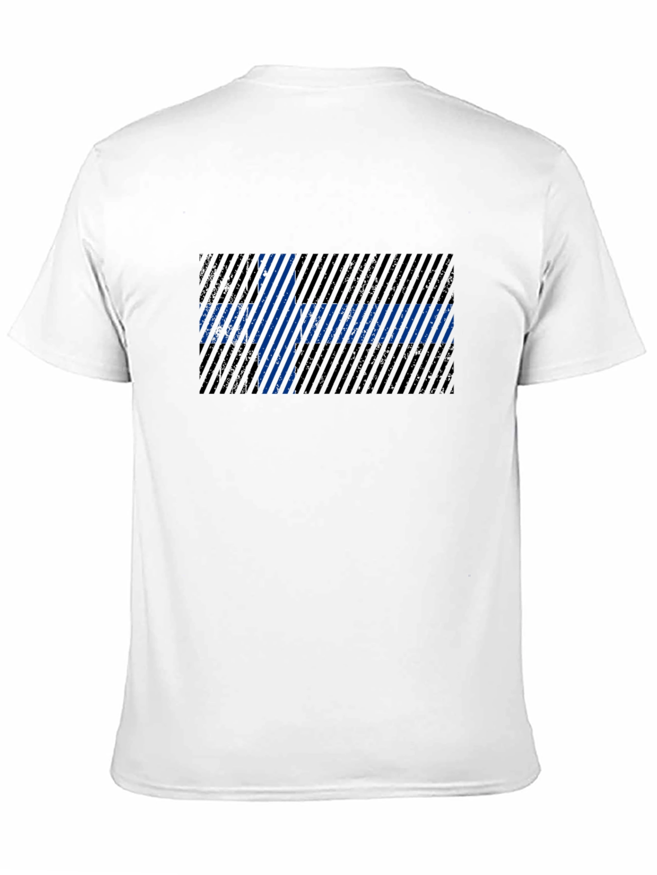 Striped Finland Flag Graphic T-Shirt